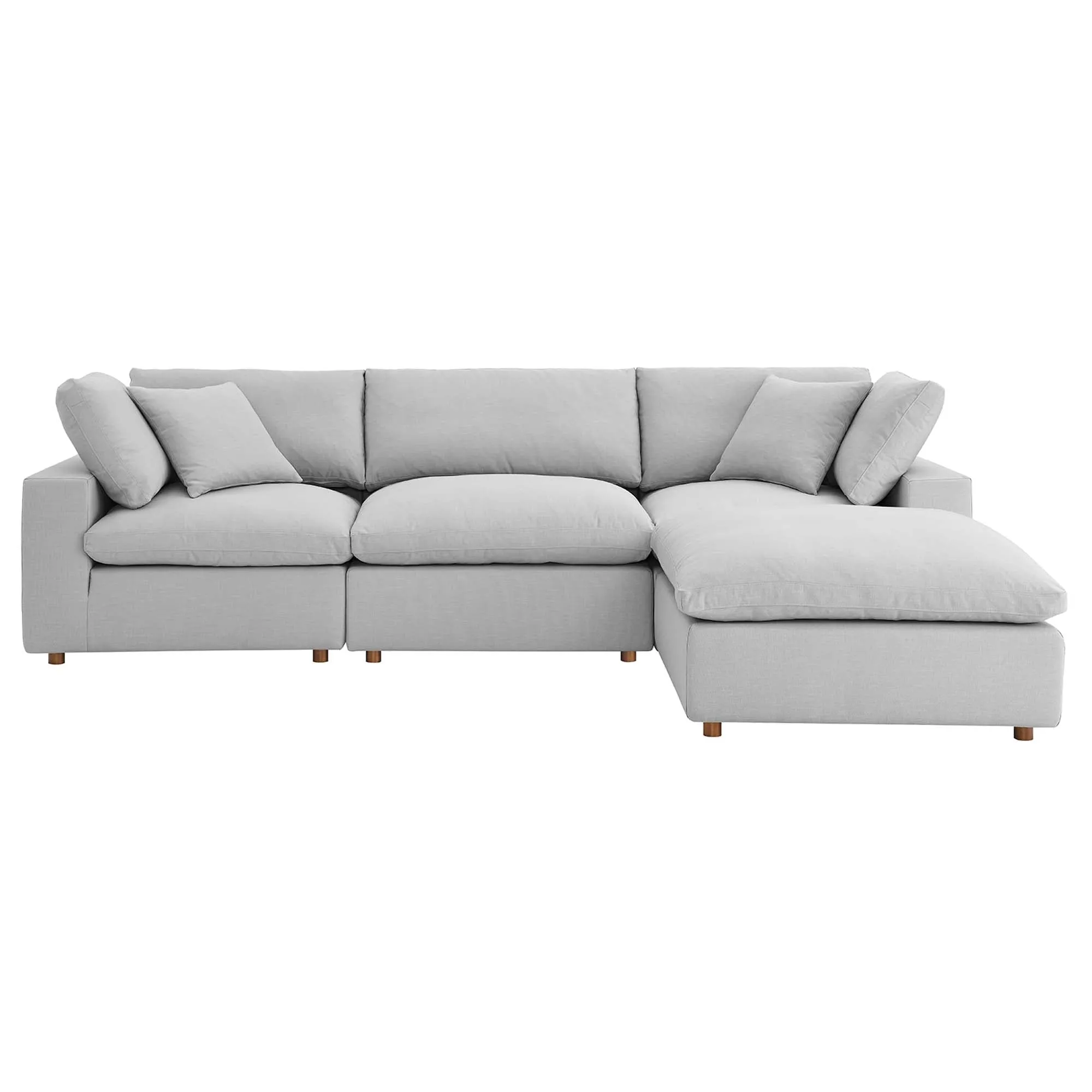 Commix 4 Piece Down Filled Overstuffed Sectional Sofa Set by Modway