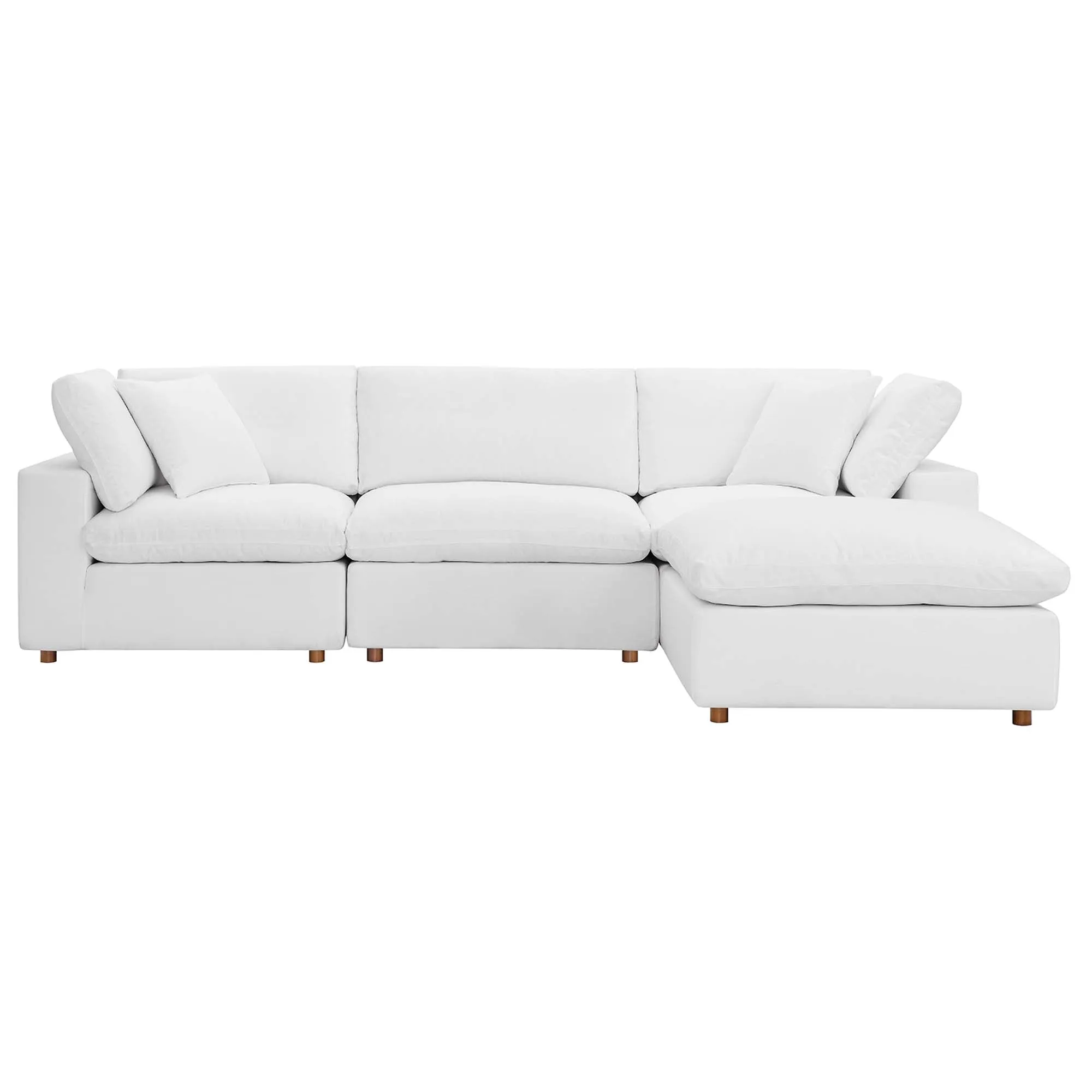 Commix 4 Piece Down Filled Overstuffed Sectional Sofa Set by Modway