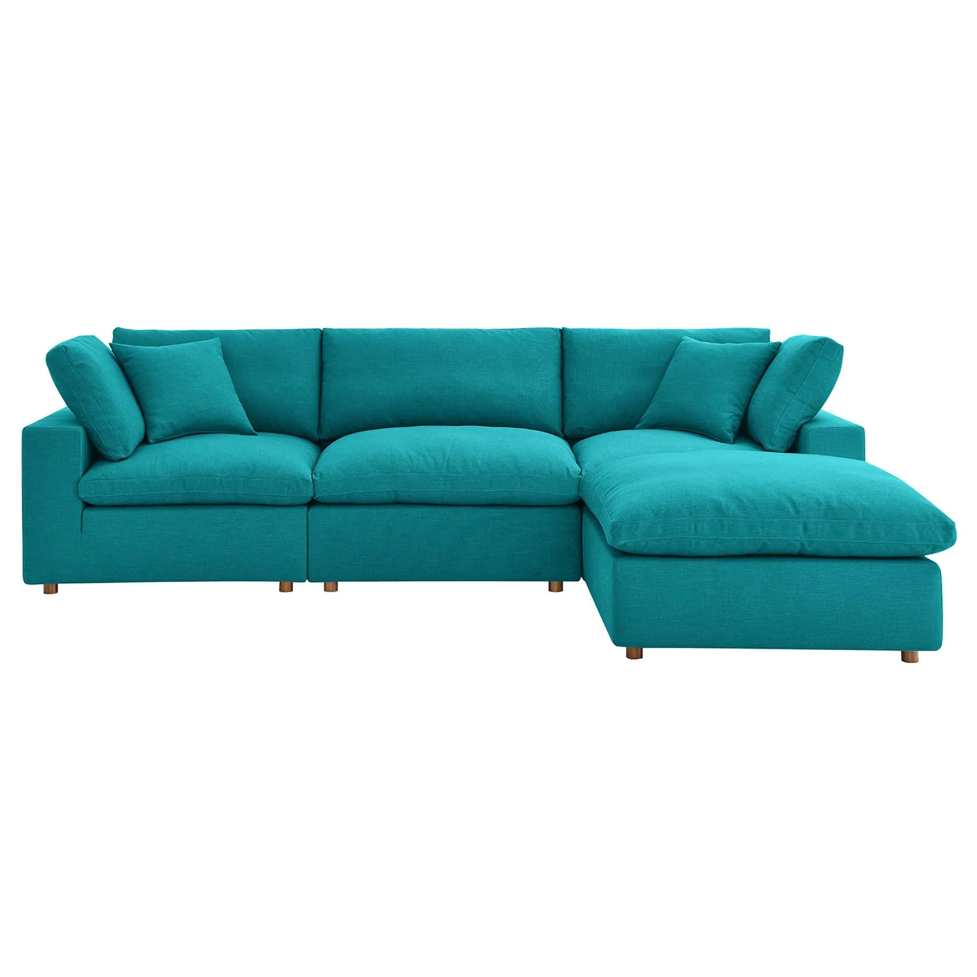 Commix 4 Piece Down Filled Overstuffed Sectional Sofa Set by Modway