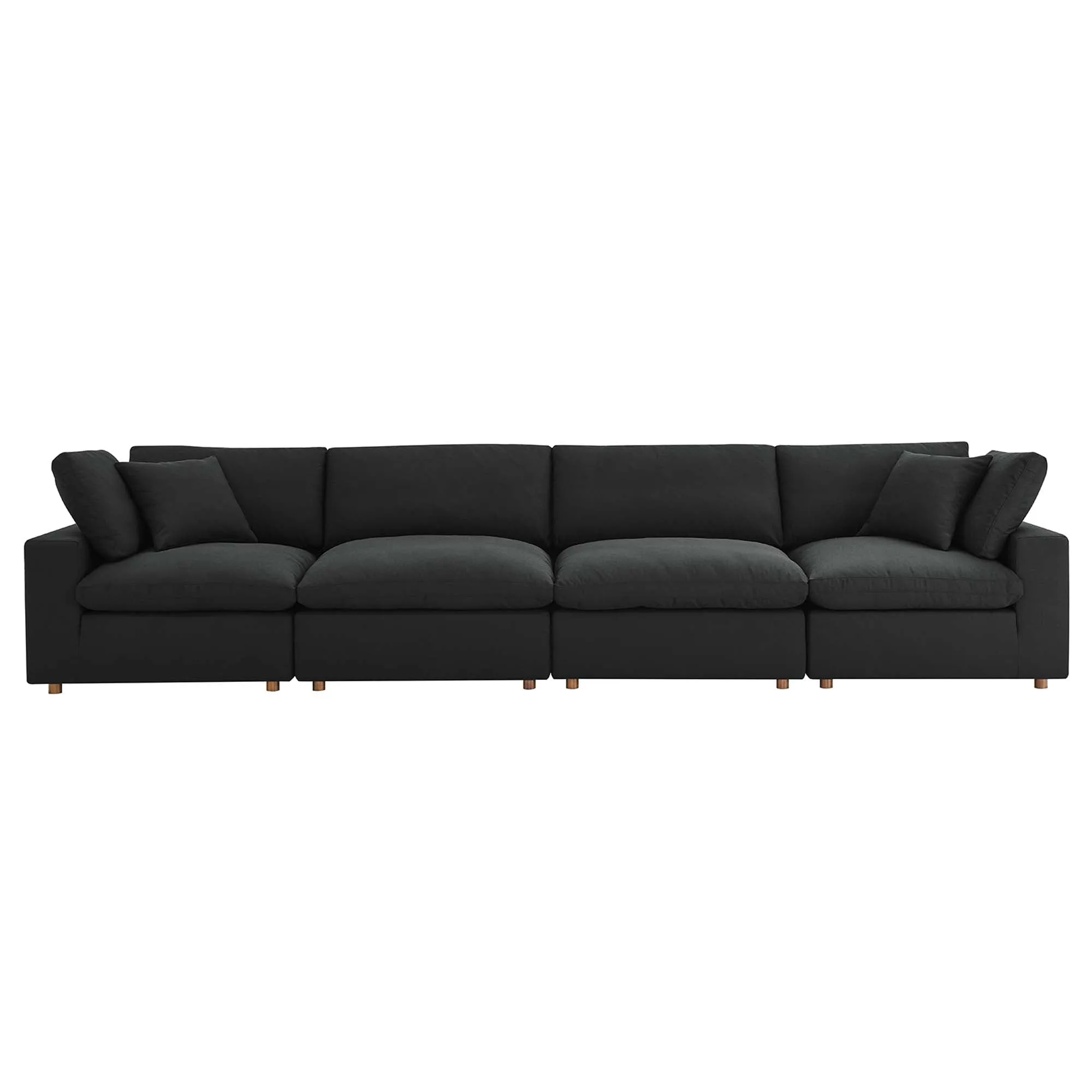 Commix 4 Piece Down Filled Overstuffed Sectional Sofa Set by Modway