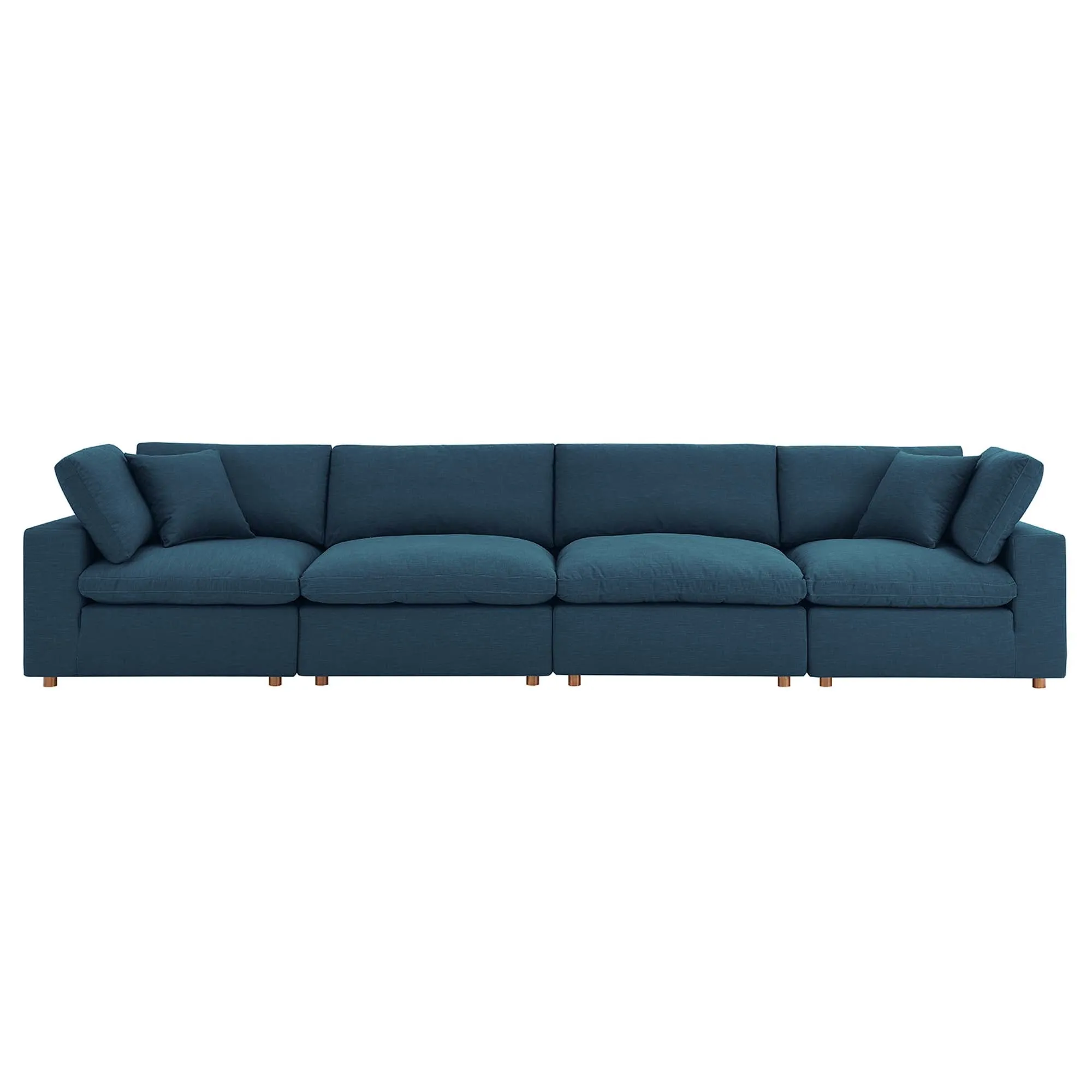 Commix 4 Piece Down Filled Overstuffed Sectional Sofa Set by Modway