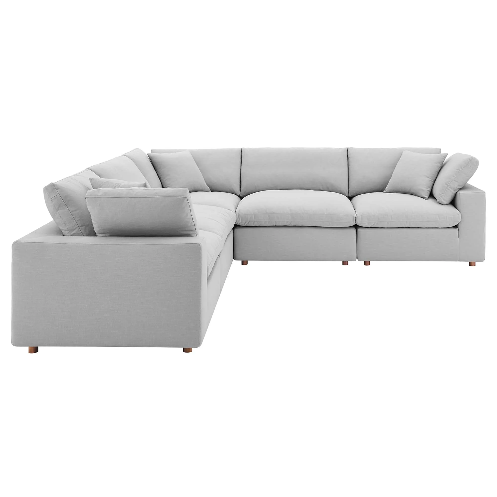 Commix 5 Piece Down Filled Overstuffed Sectional Sofa by Modway