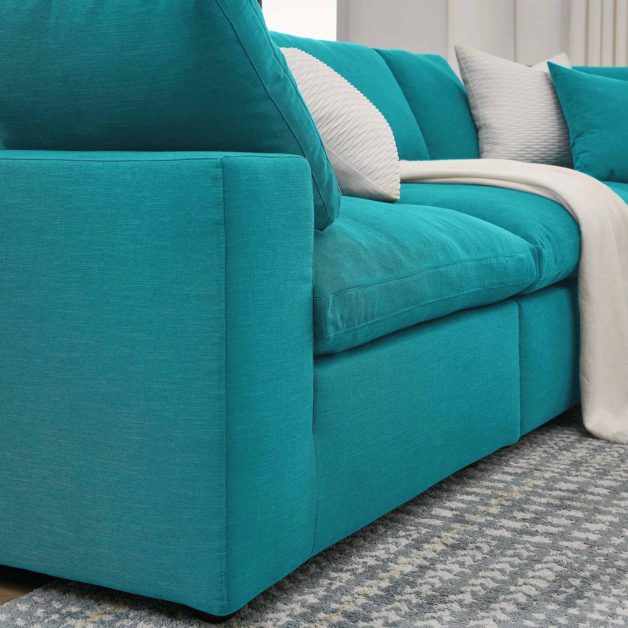 Commix 5 Piece Down Filled Overstuffed Sectional Sofa by Modway