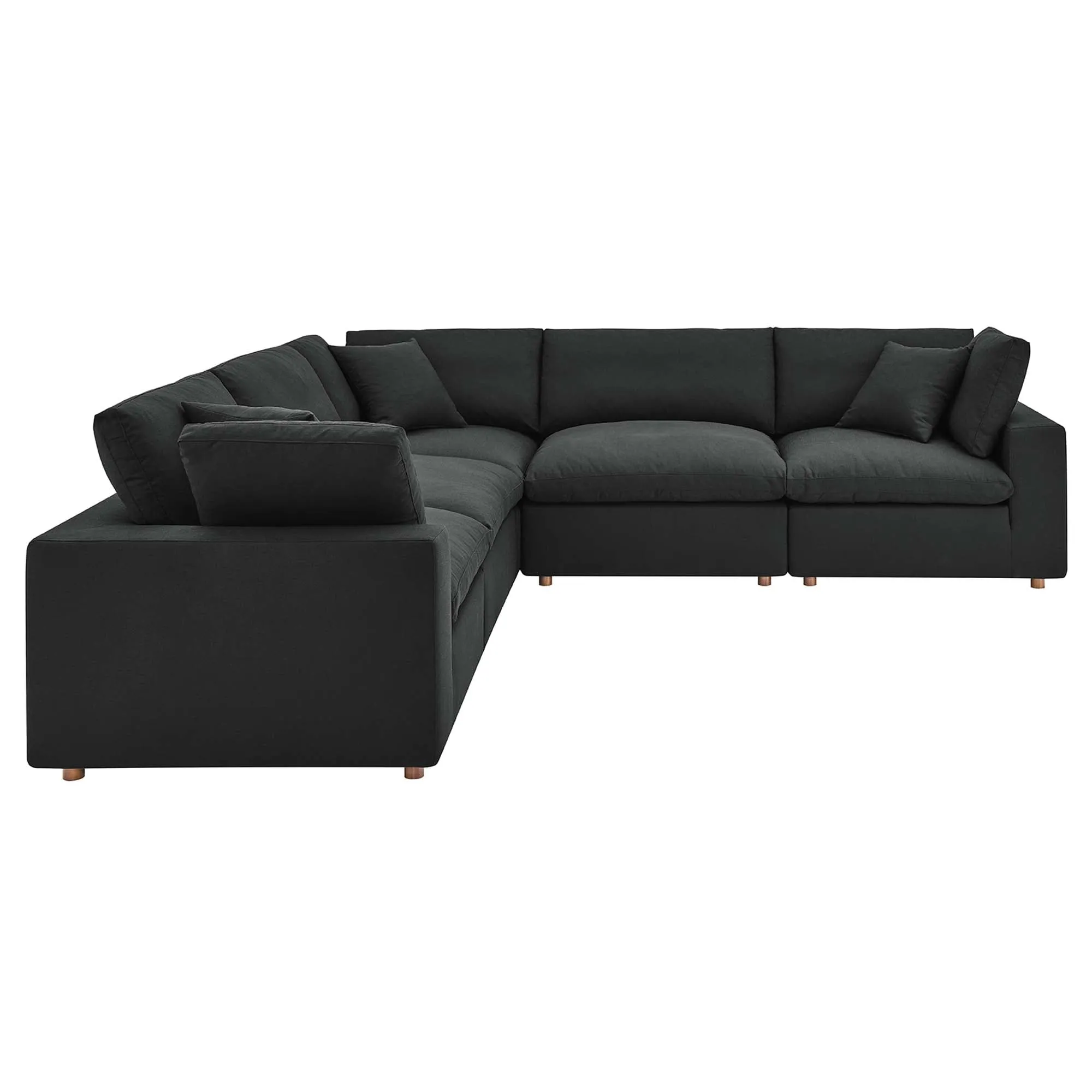 Commix 5 Piece Down Filled Overstuffed Sectional Sofa by Modway