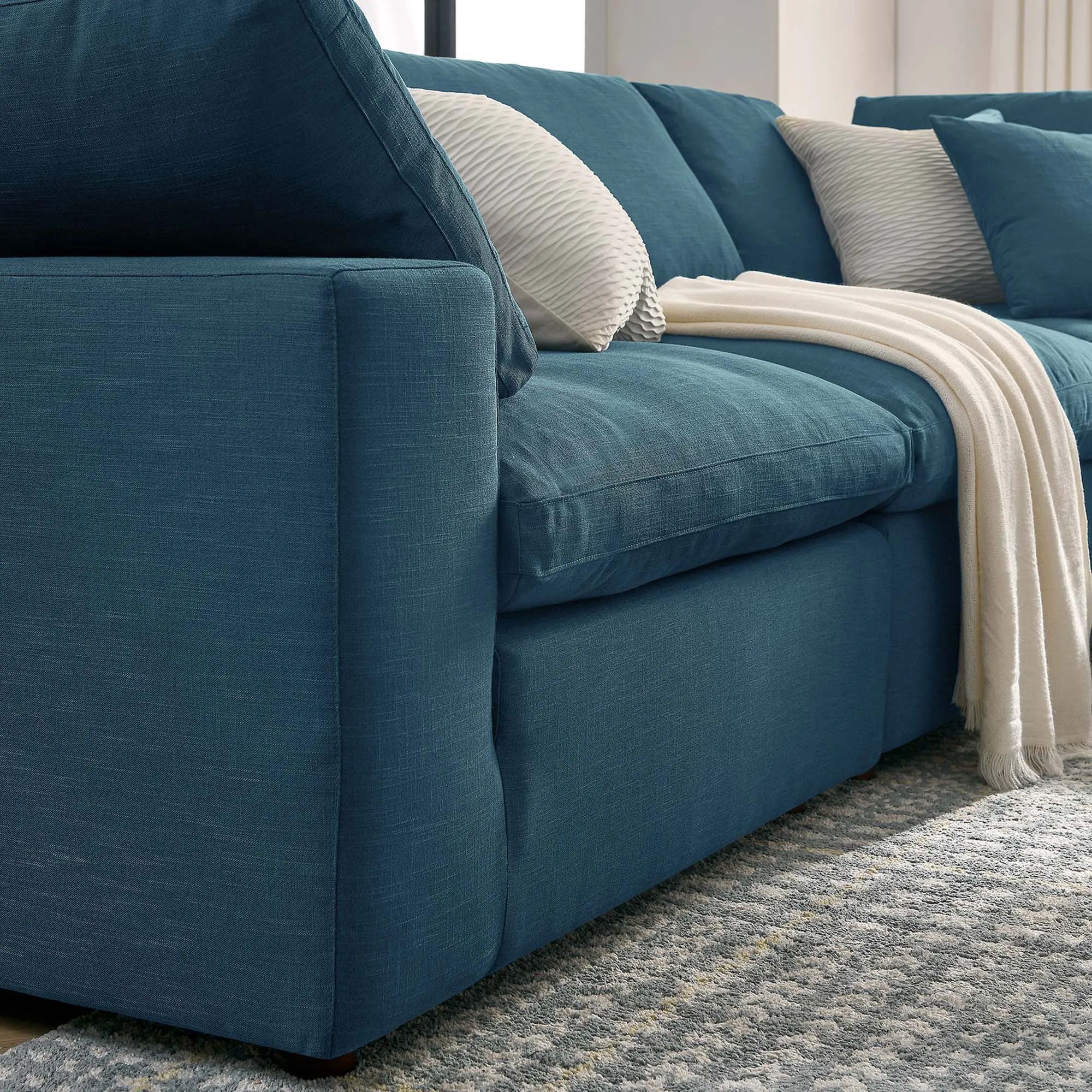 Commix 5 Piece Down Filled Overstuffed Sectional Sofa by Modway