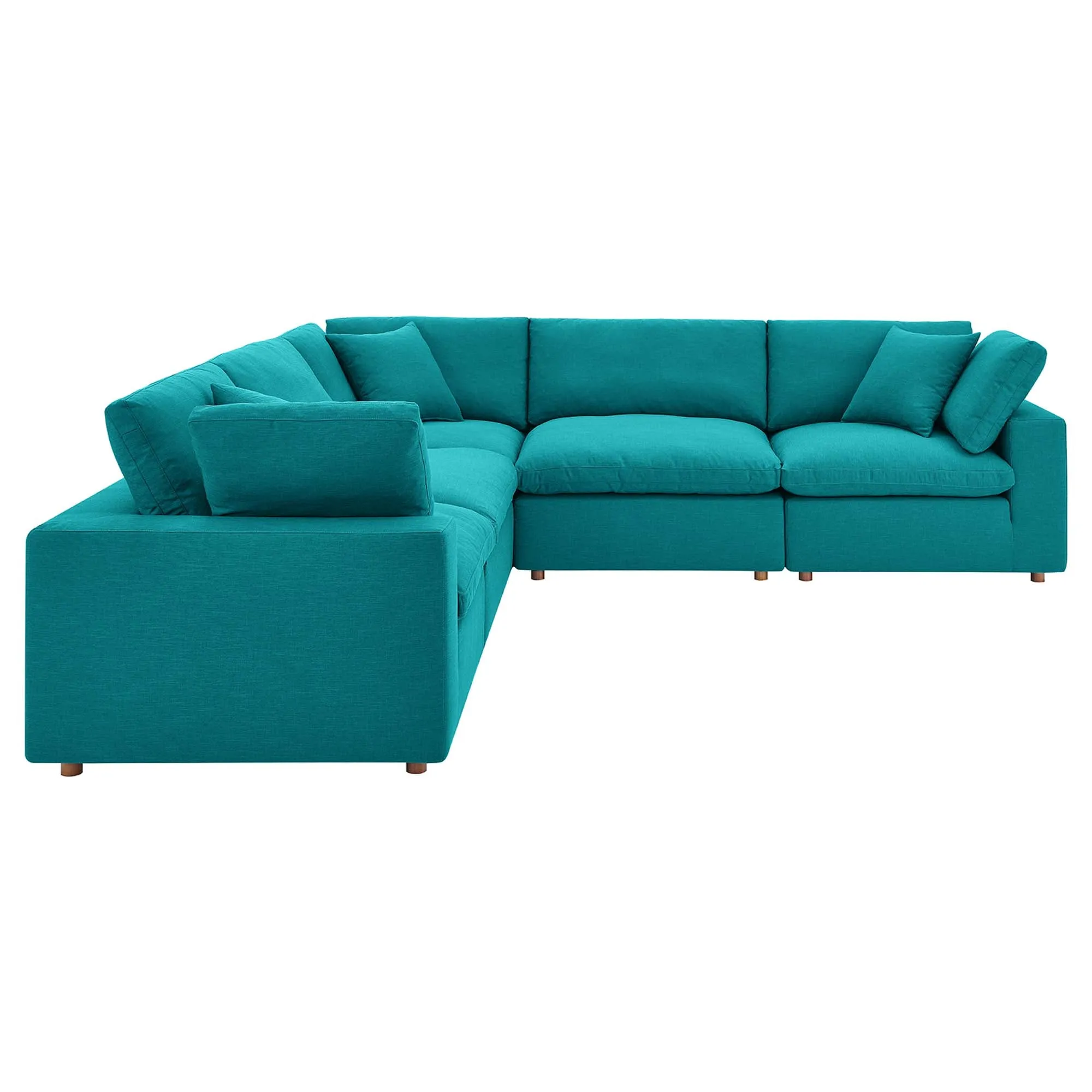 Commix 5 Piece Down Filled Overstuffed Sectional Sofa by Modway