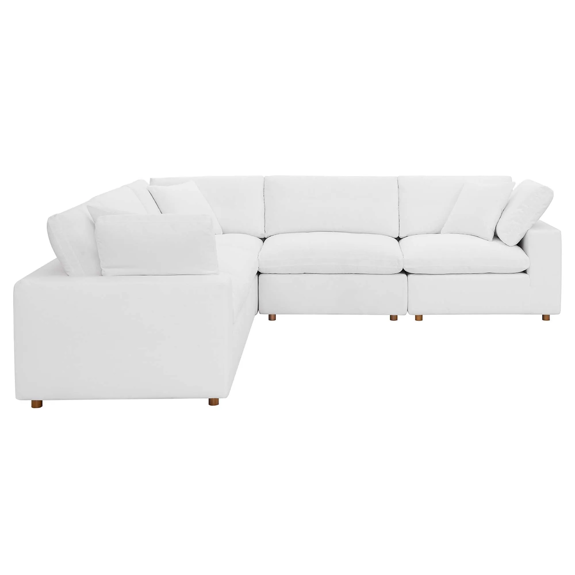 Commix 5 Piece Down Filled Overstuffed Sectional Sofa by Modway