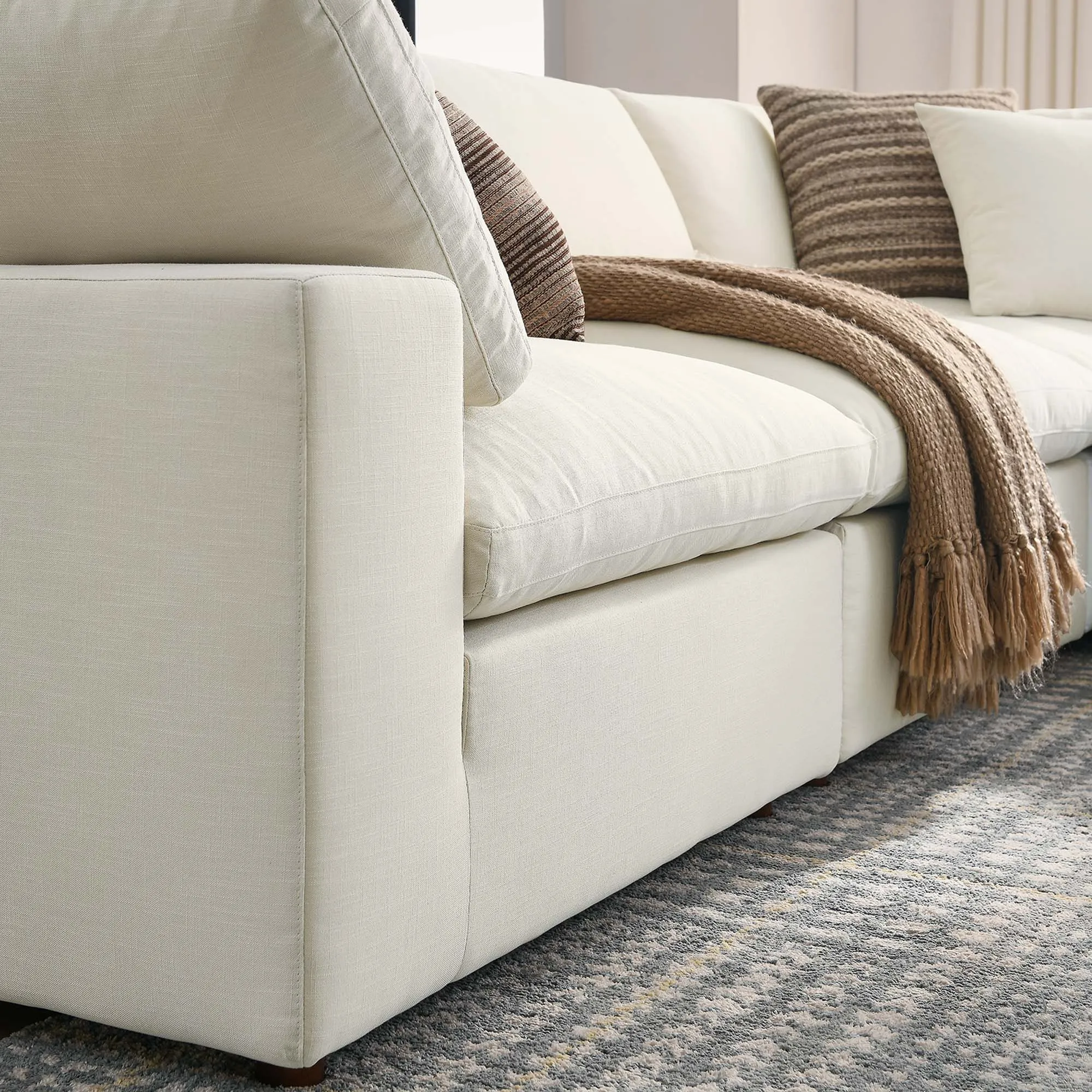 Commix 5 Piece Down Filled Overstuffed Sectional Sofa by Modway