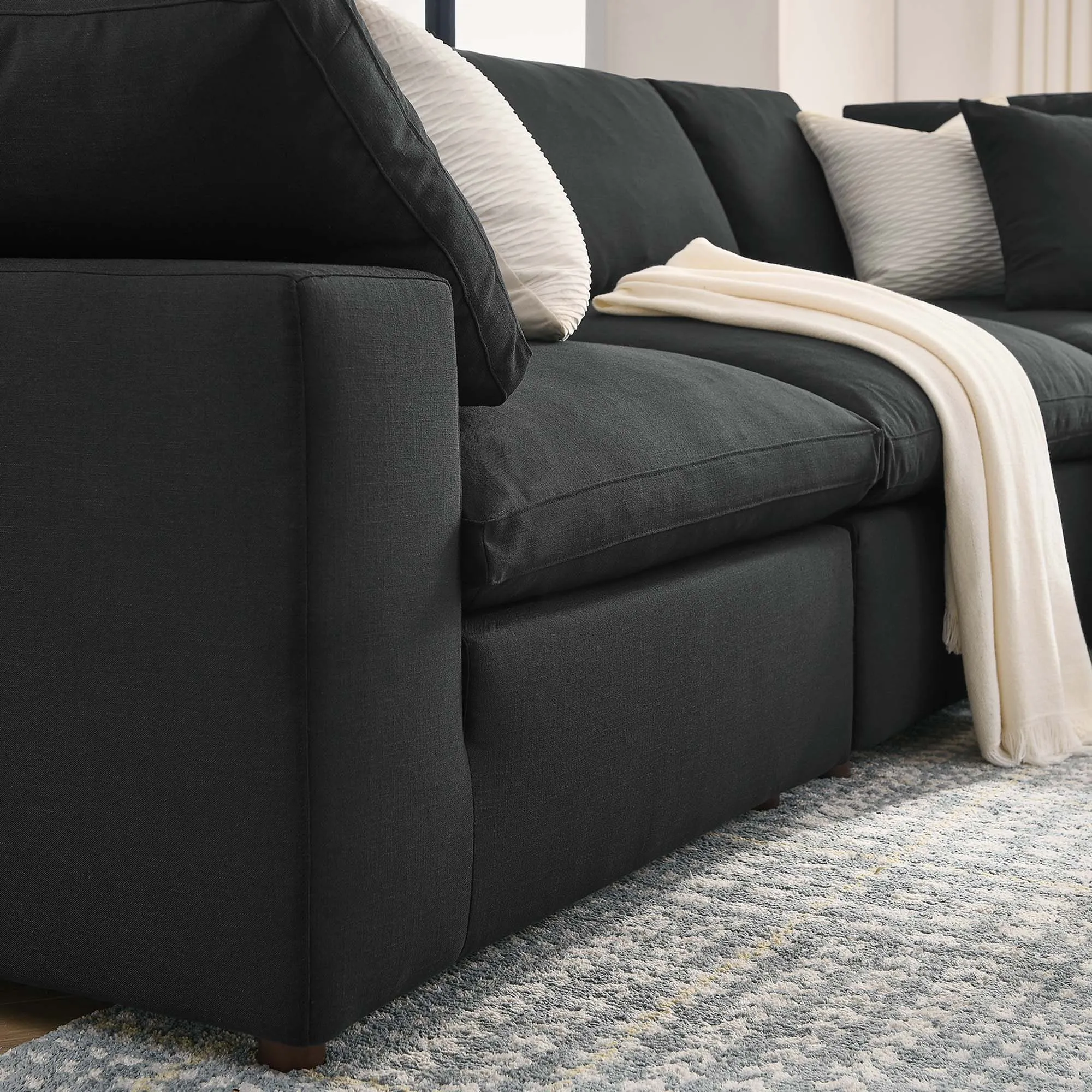 Commix 5 Piece Down Filled Overstuffed Sectional Sofa by Modway