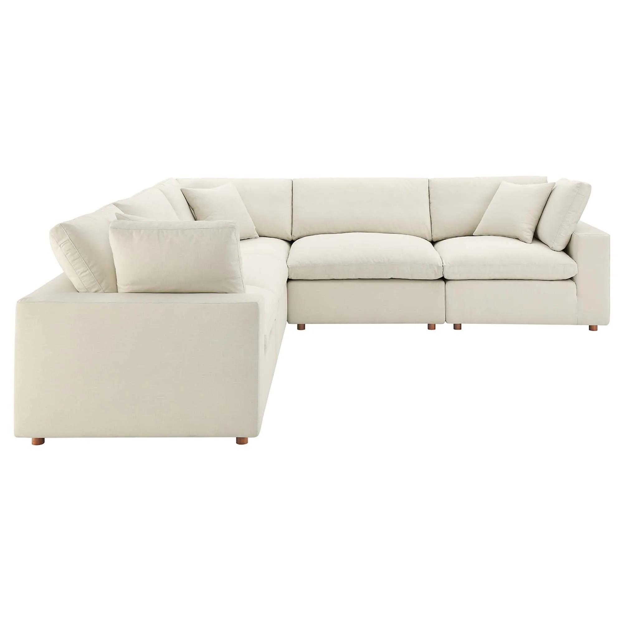Commix 5 Piece Down Filled Overstuffed Sectional Sofa by Modway