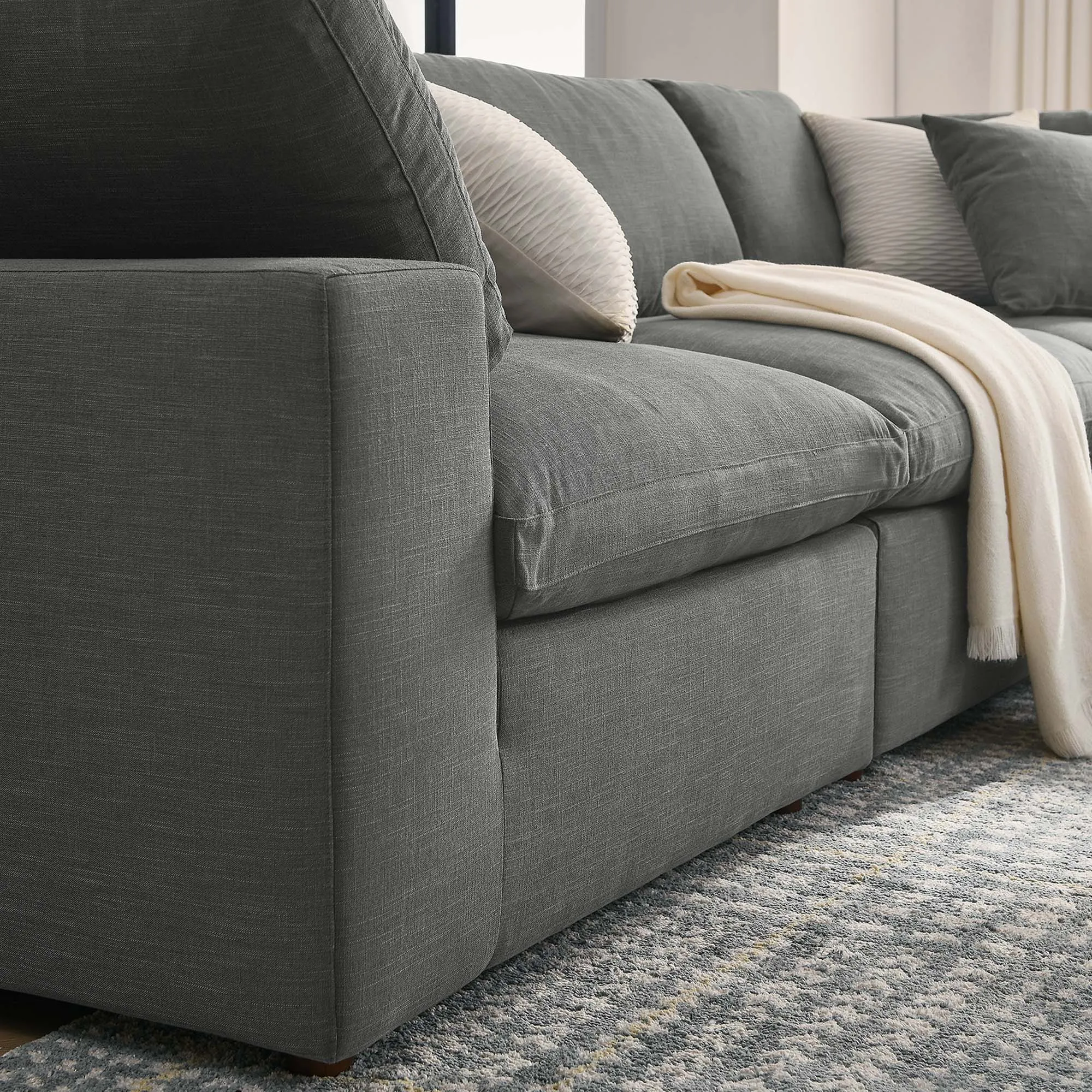 Commix 5 Piece Down Filled Overstuffed Sectional Sofa by Modway