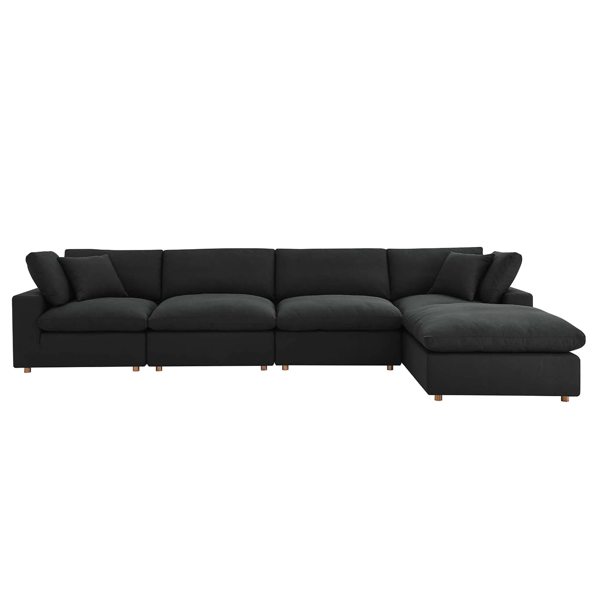 Commix 5 Piece Down Filled Overstuffed Sectional Sofa Set by Modway