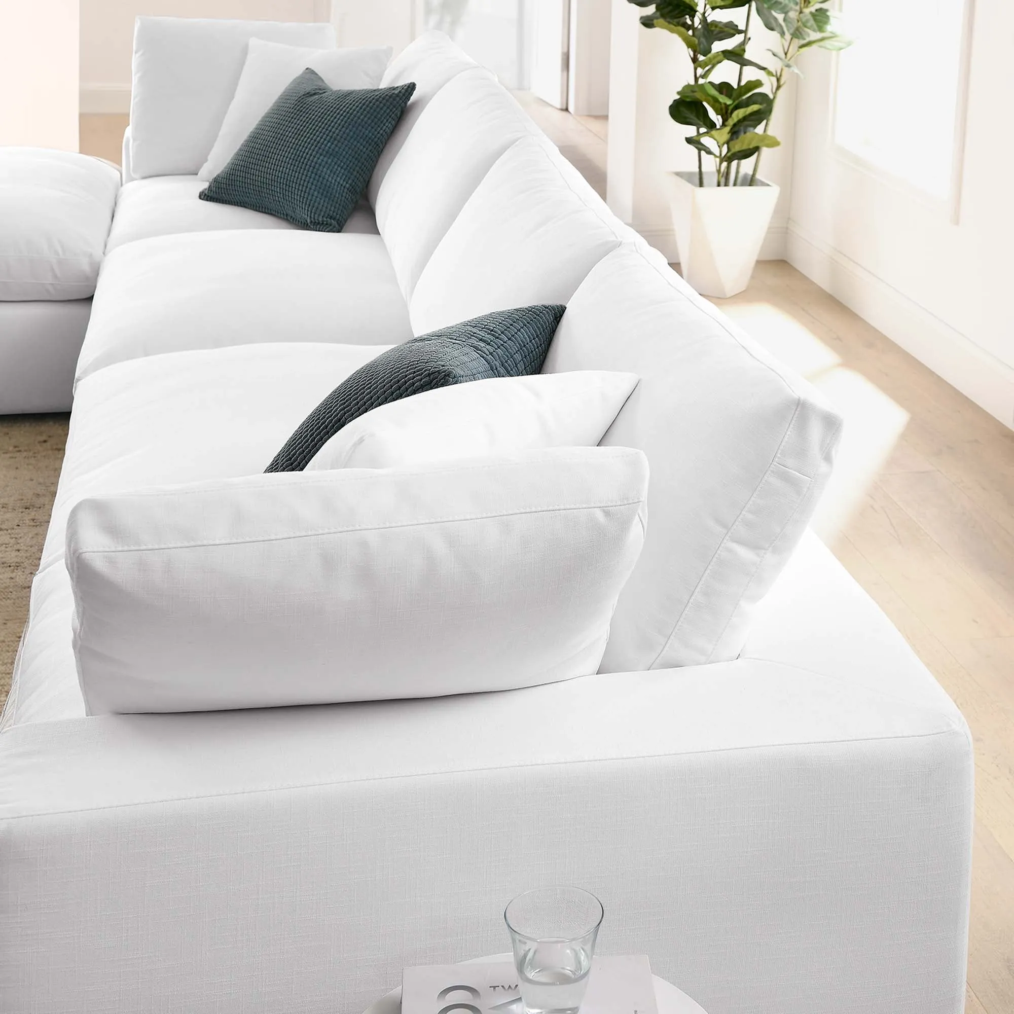 Commix 5 Piece Down Filled Overstuffed Sectional Sofa Set by Modway