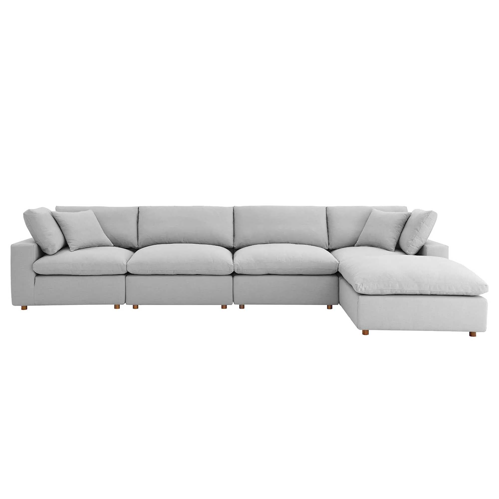 Commix 5 Piece Down Filled Overstuffed Sectional Sofa Set by Modway