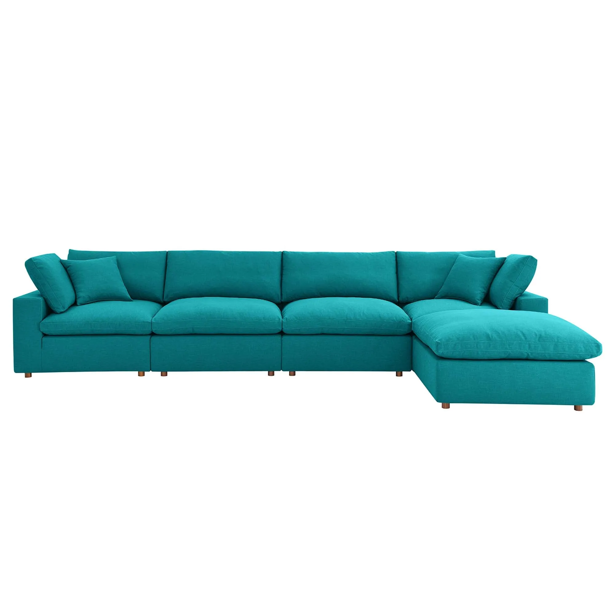 Commix 5 Piece Down Filled Overstuffed Sectional Sofa Set by Modway