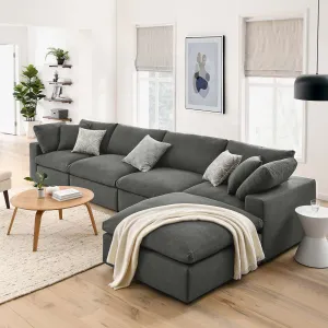 Commix 5 Piece Down Filled Overstuffed Sectional Sofa Set by Modway