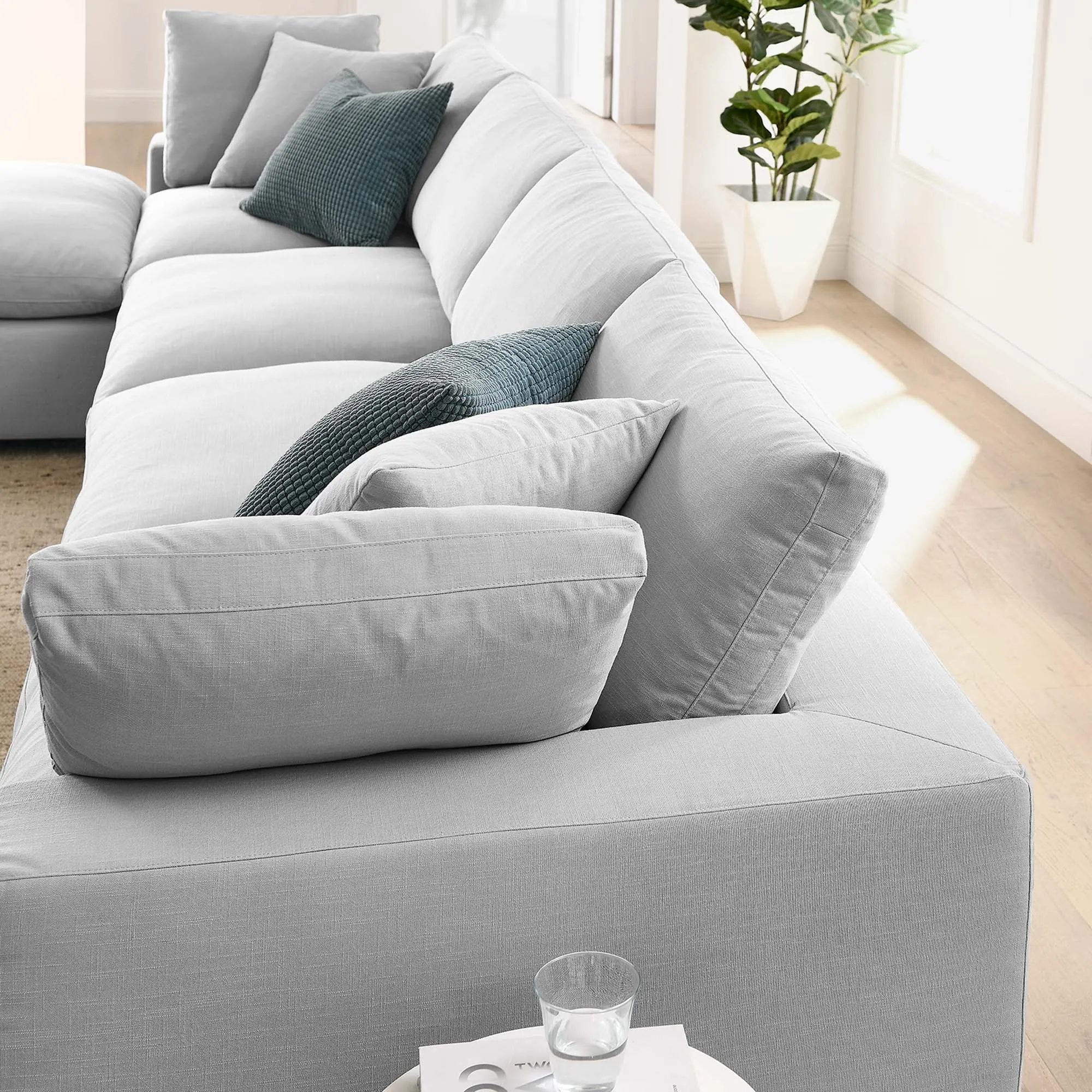 Commix 5 Piece Down Filled Overstuffed Sectional Sofa Set by Modway