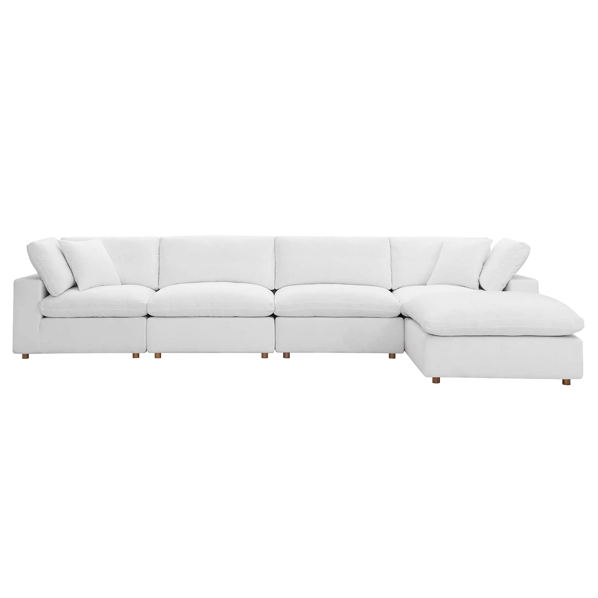 Commix 5 Piece Down Filled Overstuffed Sectional Sofa Set by Modway
