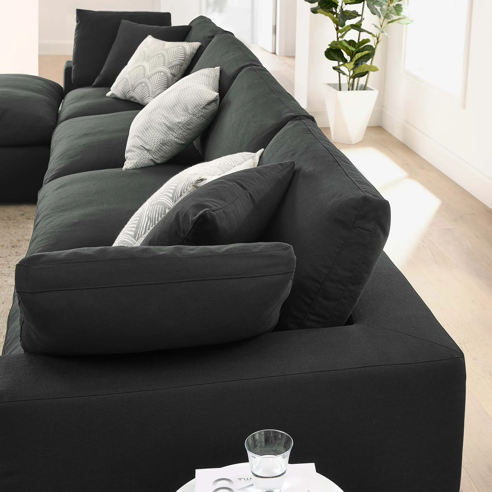 Commix 5 Piece Down Filled Overstuffed Sectional Sofa Set by Modway