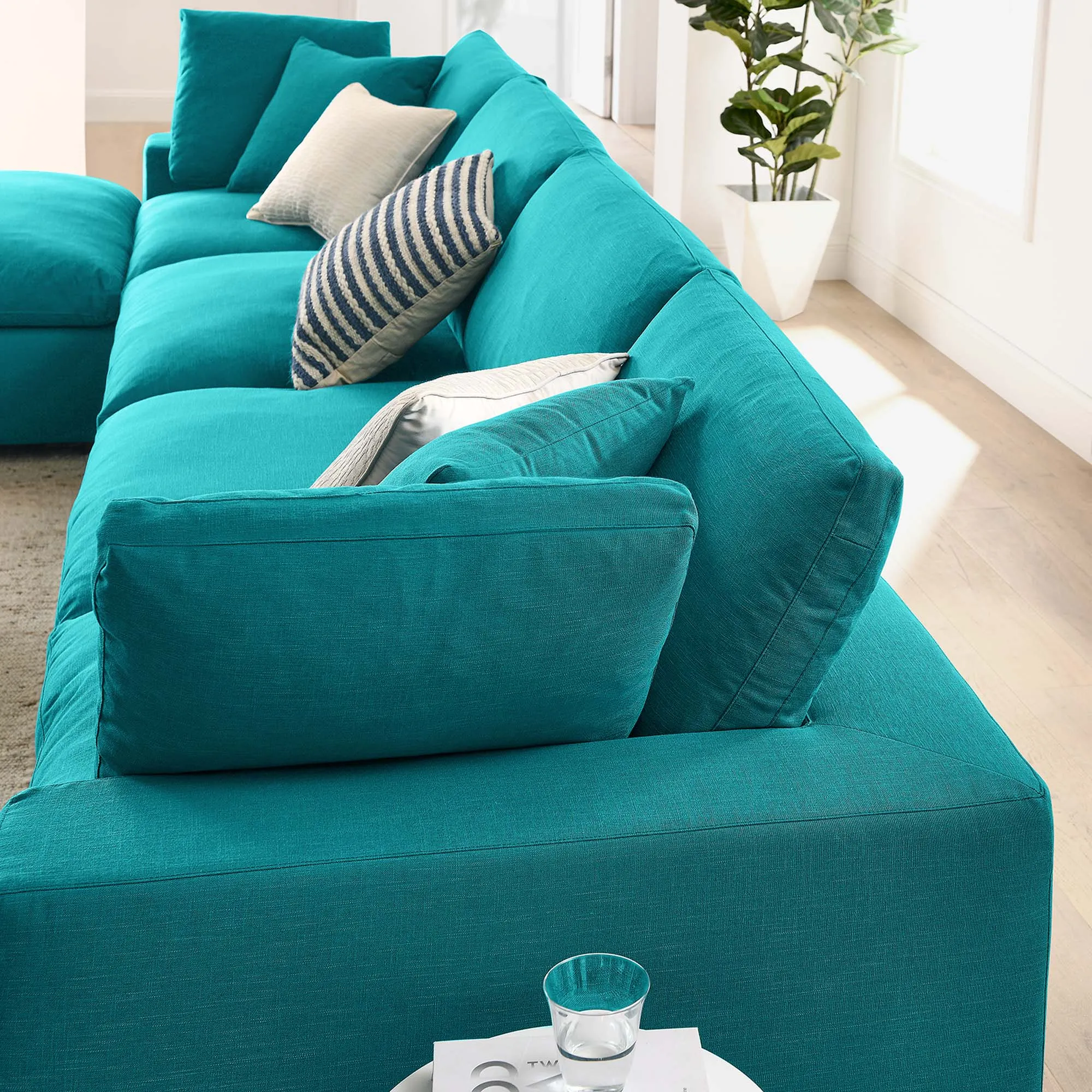 Commix 5 Piece Down Filled Overstuffed Sectional Sofa Set by Modway
