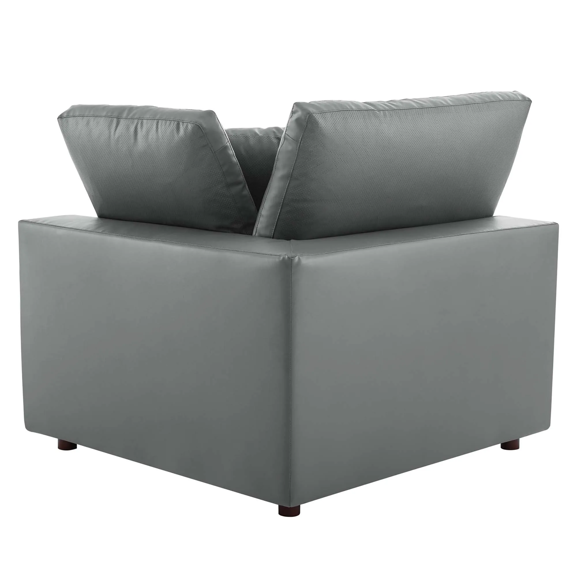 Commix 5-Piece Down Filled Overstuffed Vegan Leather Sectional Sofa by Modway