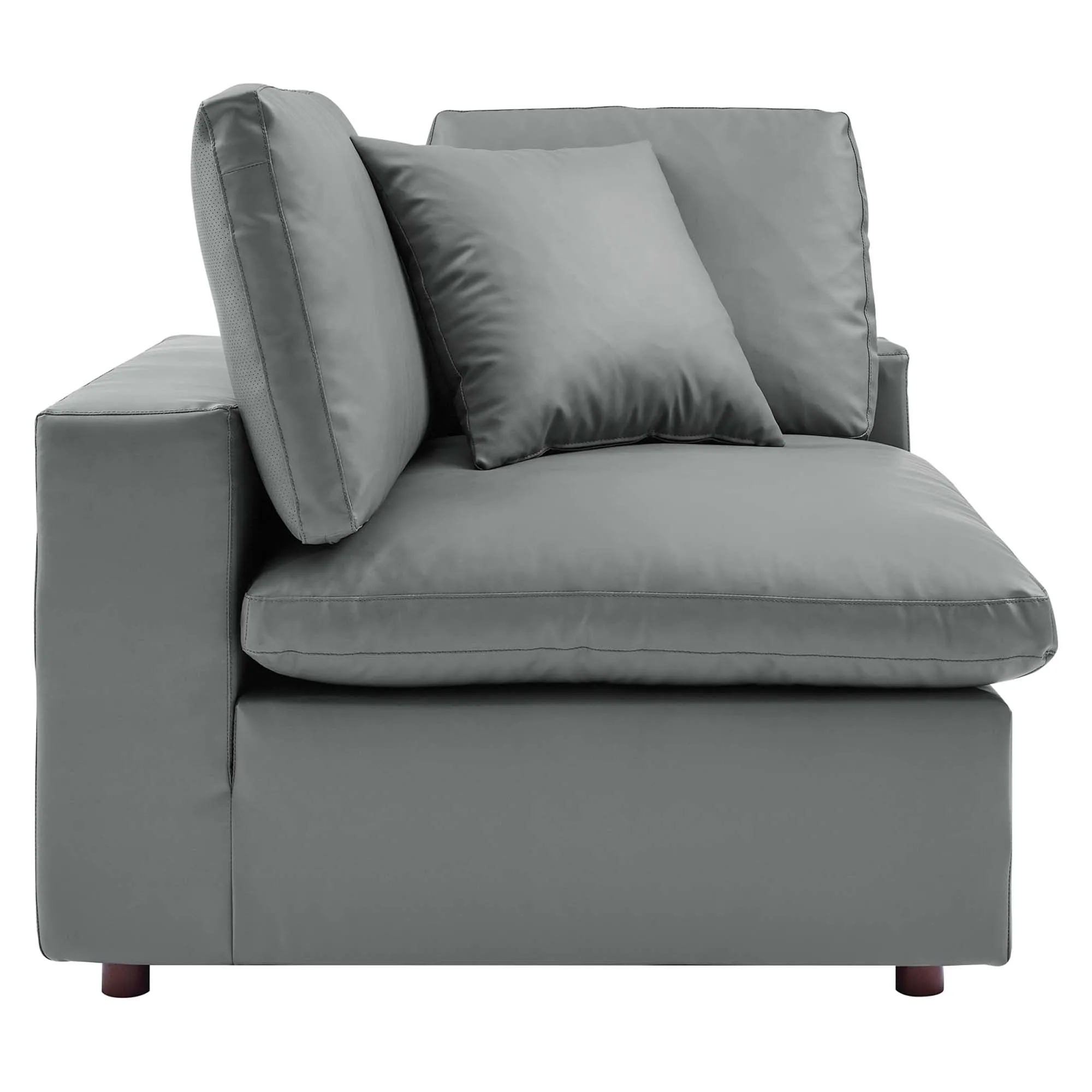 Commix 5-Piece Down Filled Overstuffed Vegan Leather Sectional Sofa by Modway