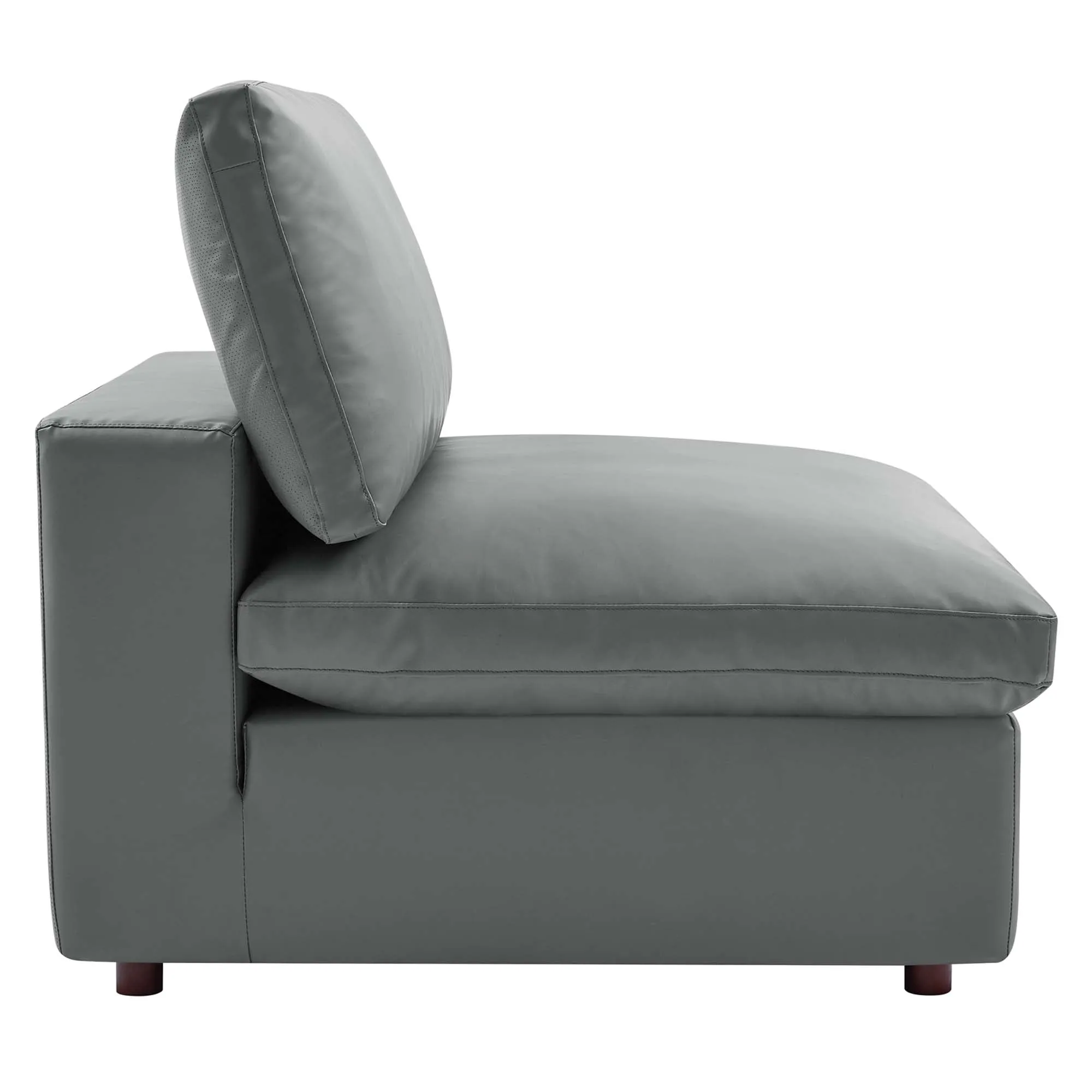 Commix 5-Piece Down Filled Overstuffed Vegan Leather Sectional Sofa by Modway