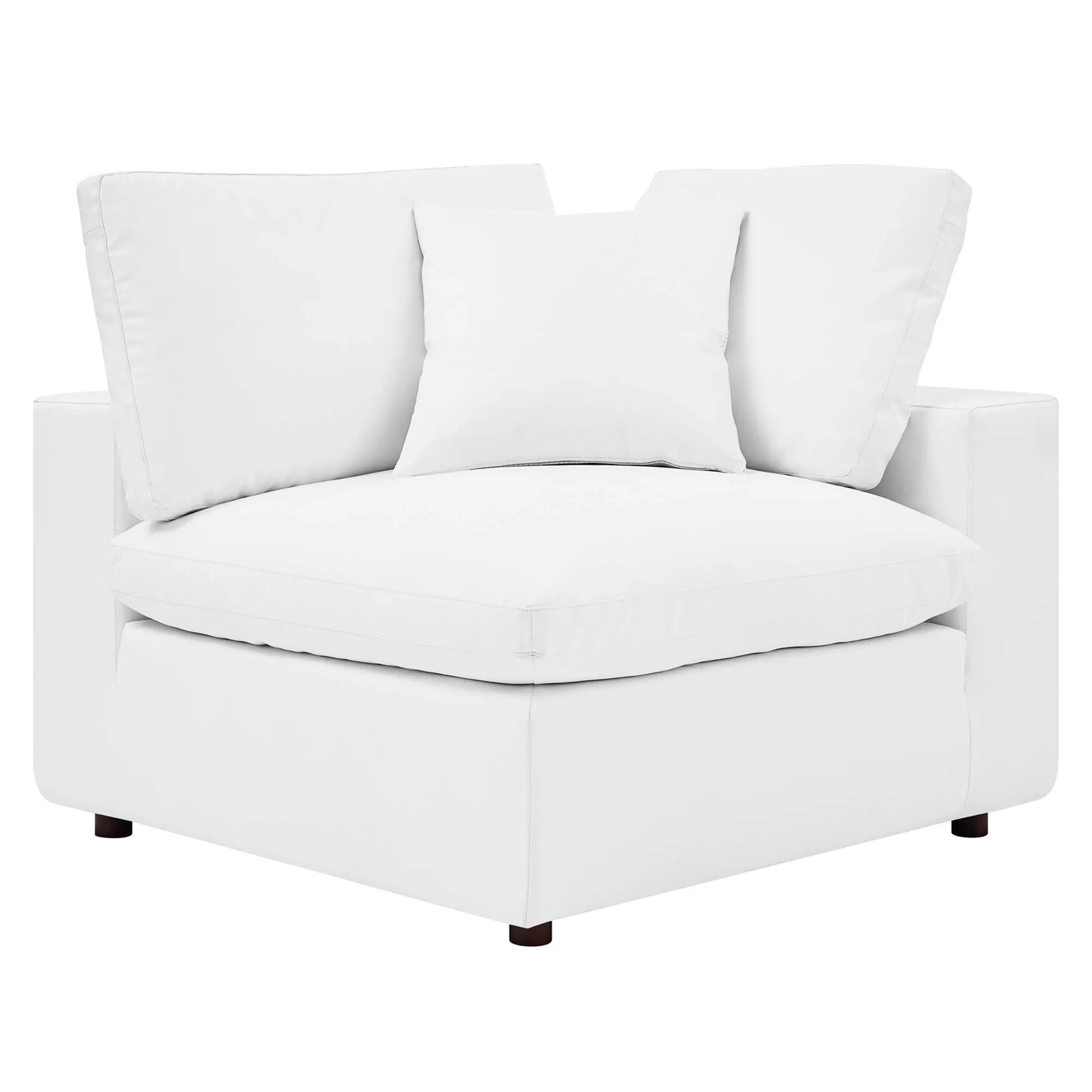 Commix 5-Piece Down Filled Overstuffed Vegan Leather Sectional Sofa by Modway