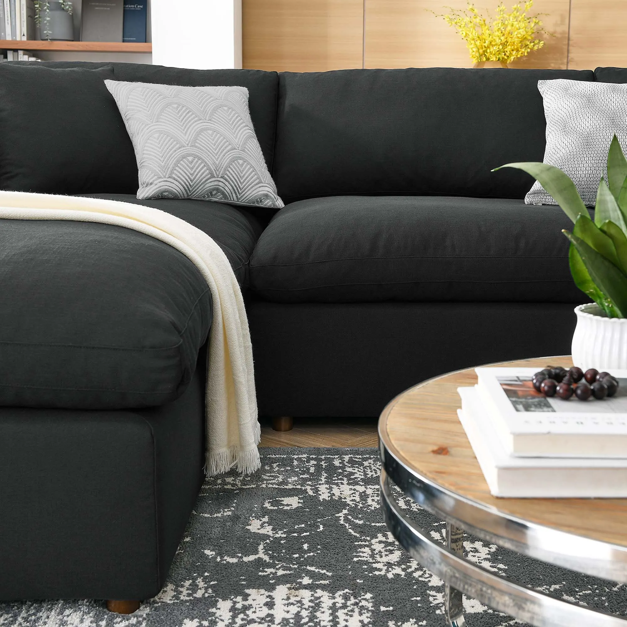 Commix 6-Piece Down Filled Overstuffed Sectional Sofa by Modway