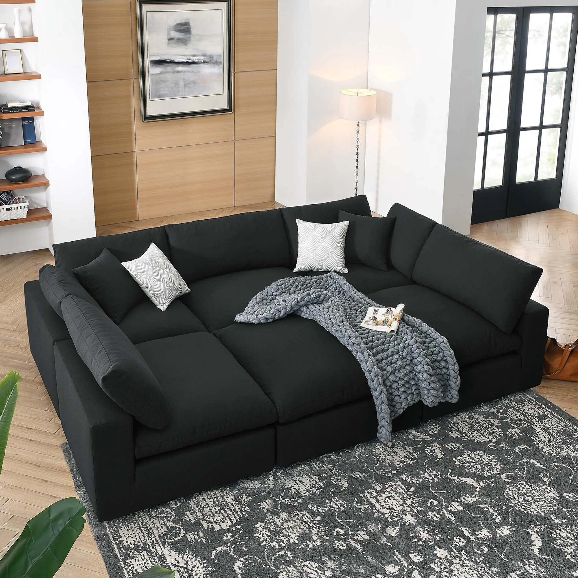 Commix 6-Piece Down Filled Overstuffed Sectional Sofa by Modway