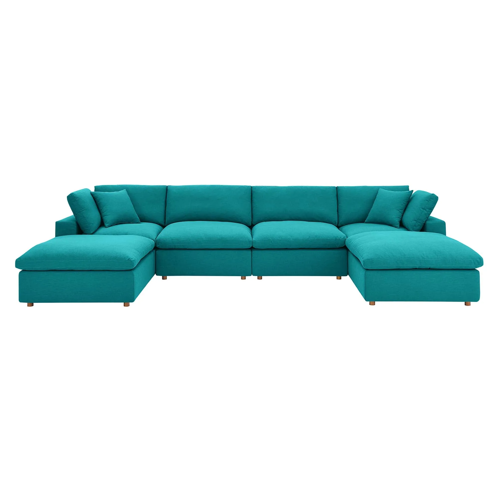 Commix 6-Piece Down Filled Overstuffed Sectional Sofa by Modway