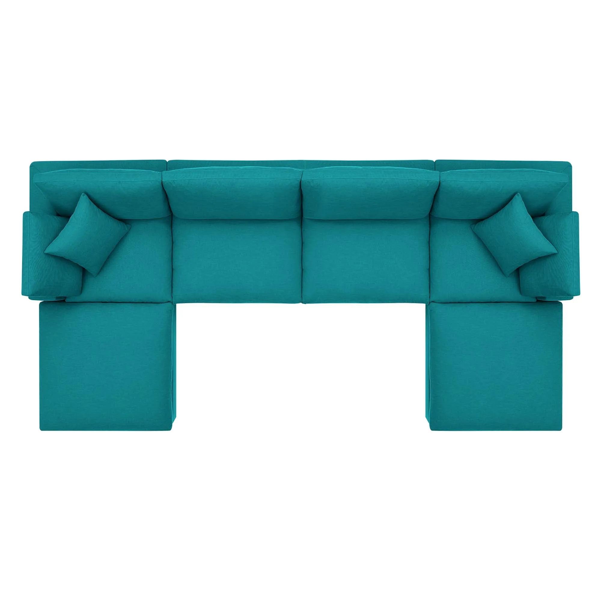 Commix 6-Piece Down Filled Overstuffed Sectional Sofa by Modway
