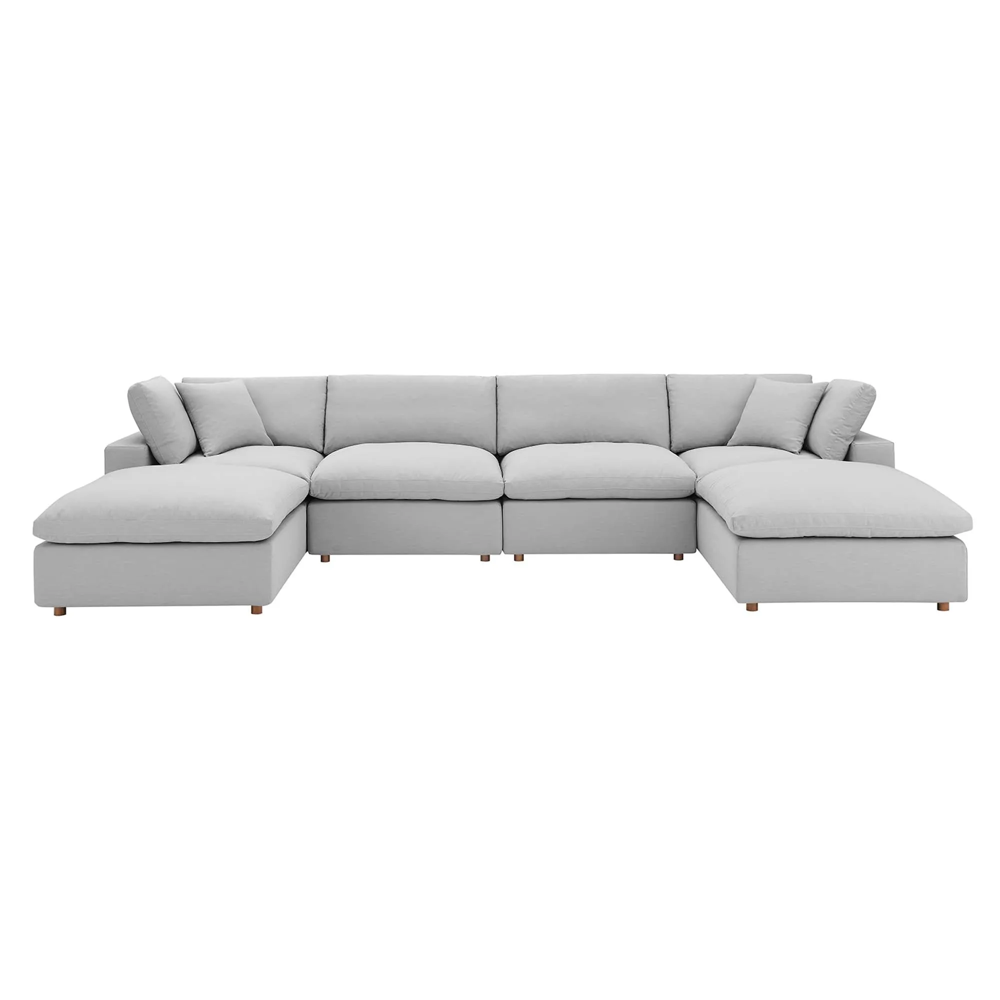 Commix 6-Piece Down Filled Overstuffed Sectional Sofa by Modway