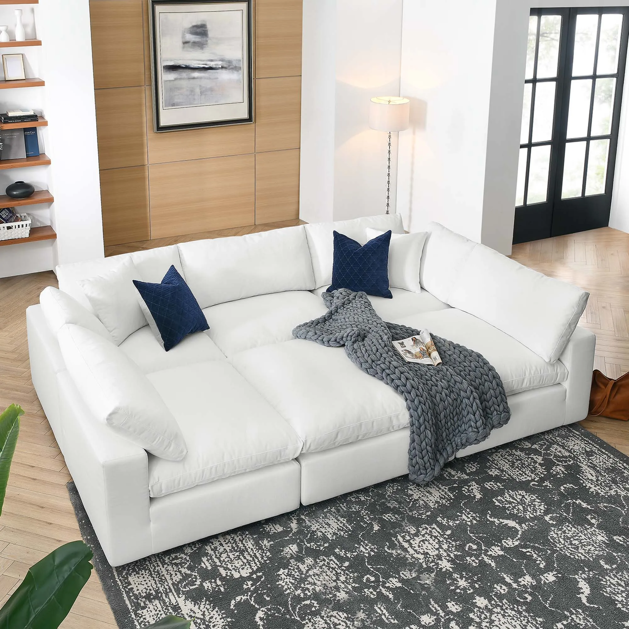 Commix 6-Piece Down Filled Overstuffed Sectional Sofa by Modway