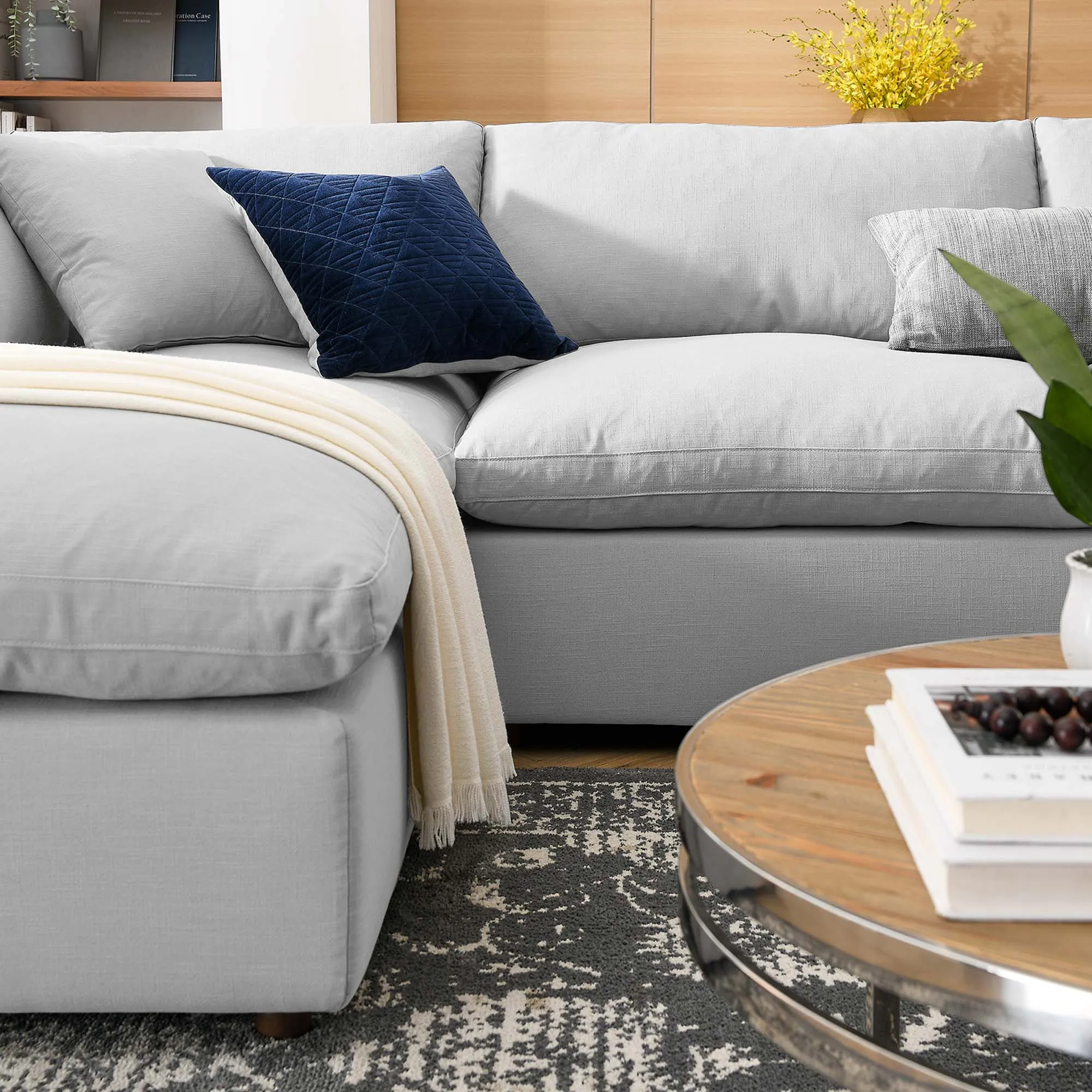 Commix 6-Piece Down Filled Overstuffed Sectional Sofa by Modway