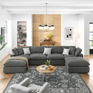 Commix 6-Piece Down Filled Overstuffed Sectional Sofa by Modway