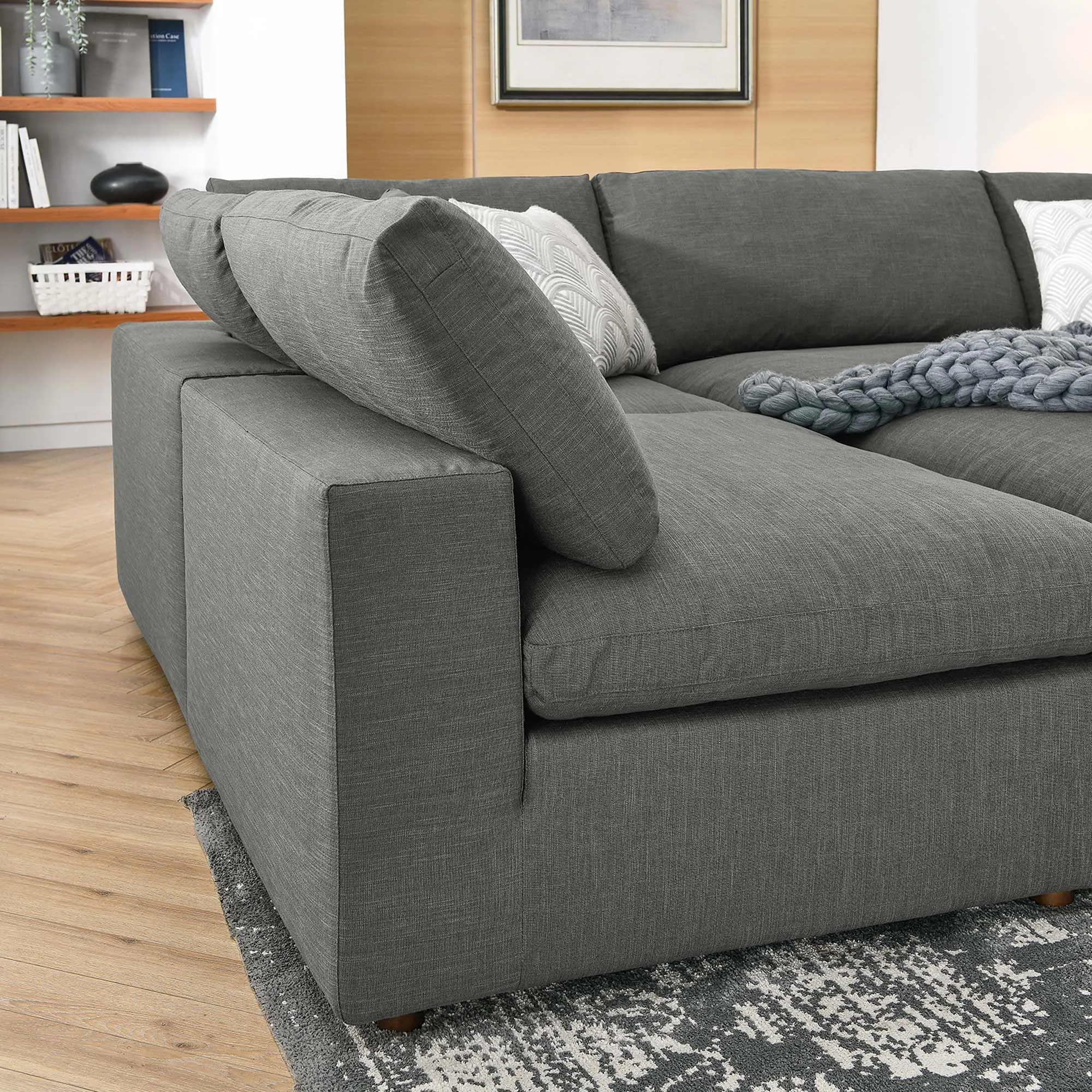 Commix 6-Piece Down Filled Overstuffed Sectional Sofa by Modway