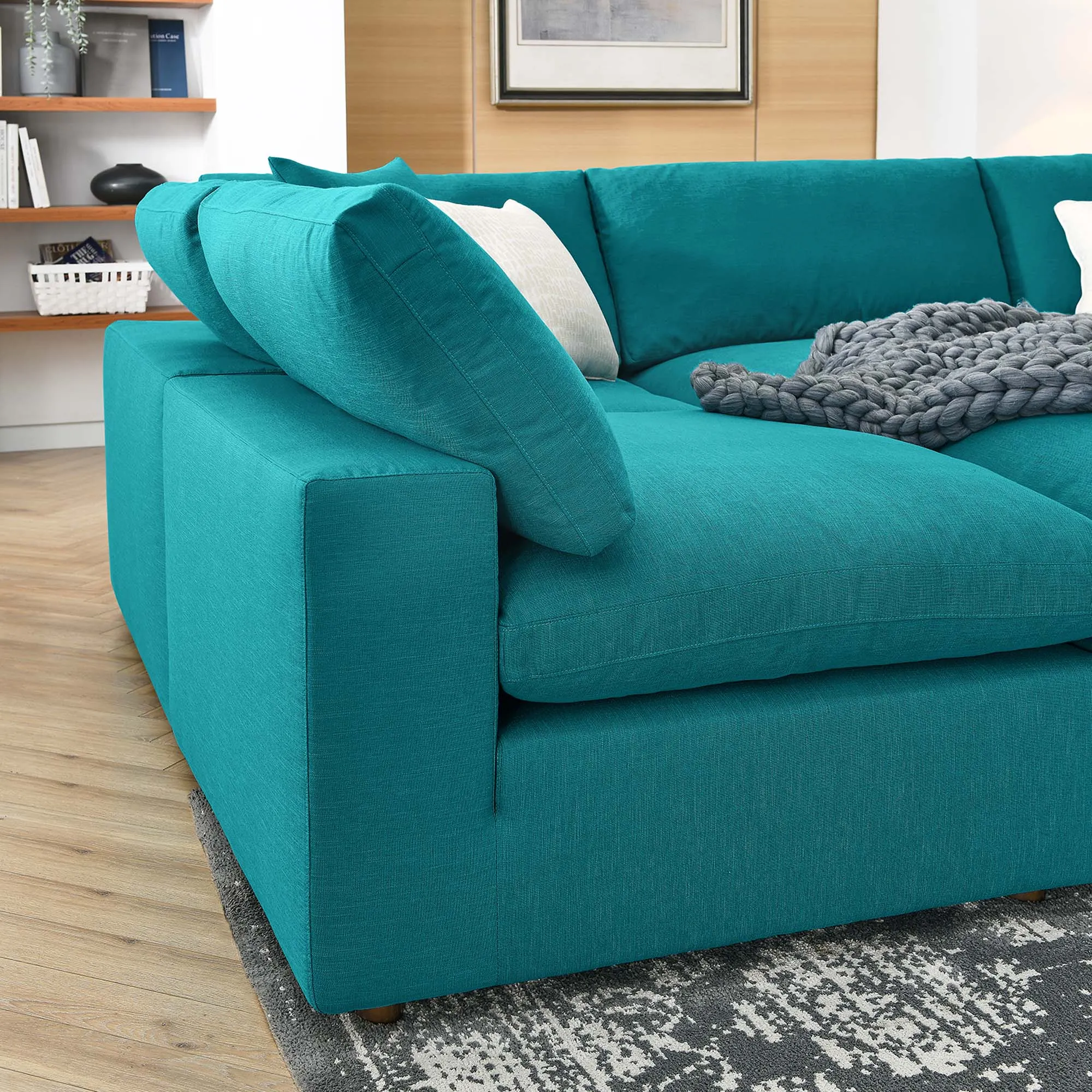 Commix 6-Piece Down Filled Overstuffed Sectional Sofa by Modway