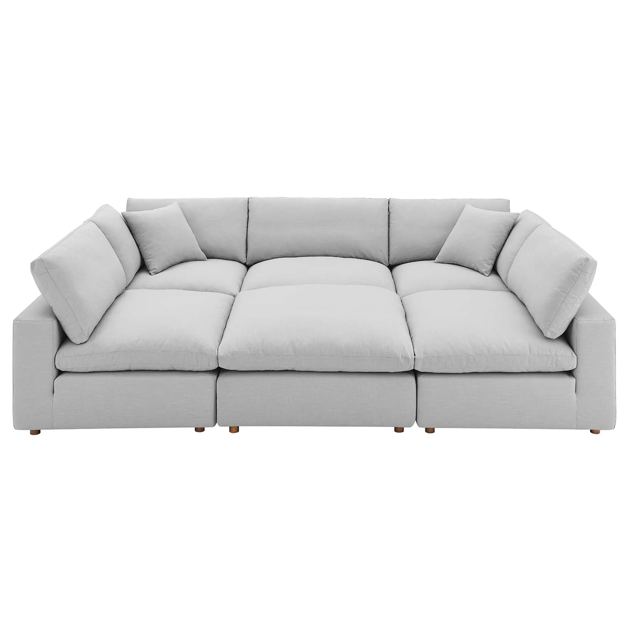 Commix 6-Piece Down Filled Overstuffed Sectional Sofa by Modway