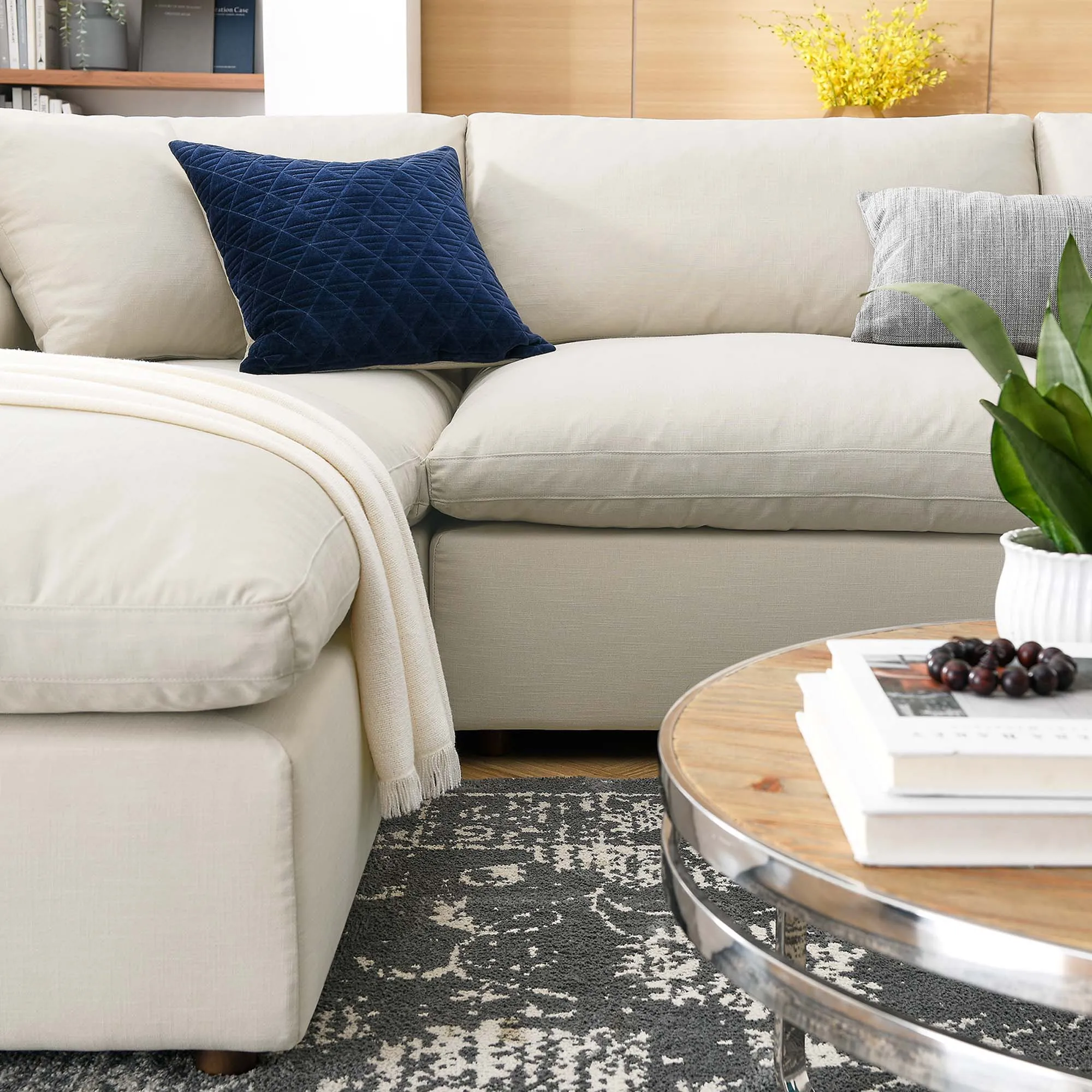 Commix 6-Piece Down Filled Overstuffed Sectional Sofa by Modway