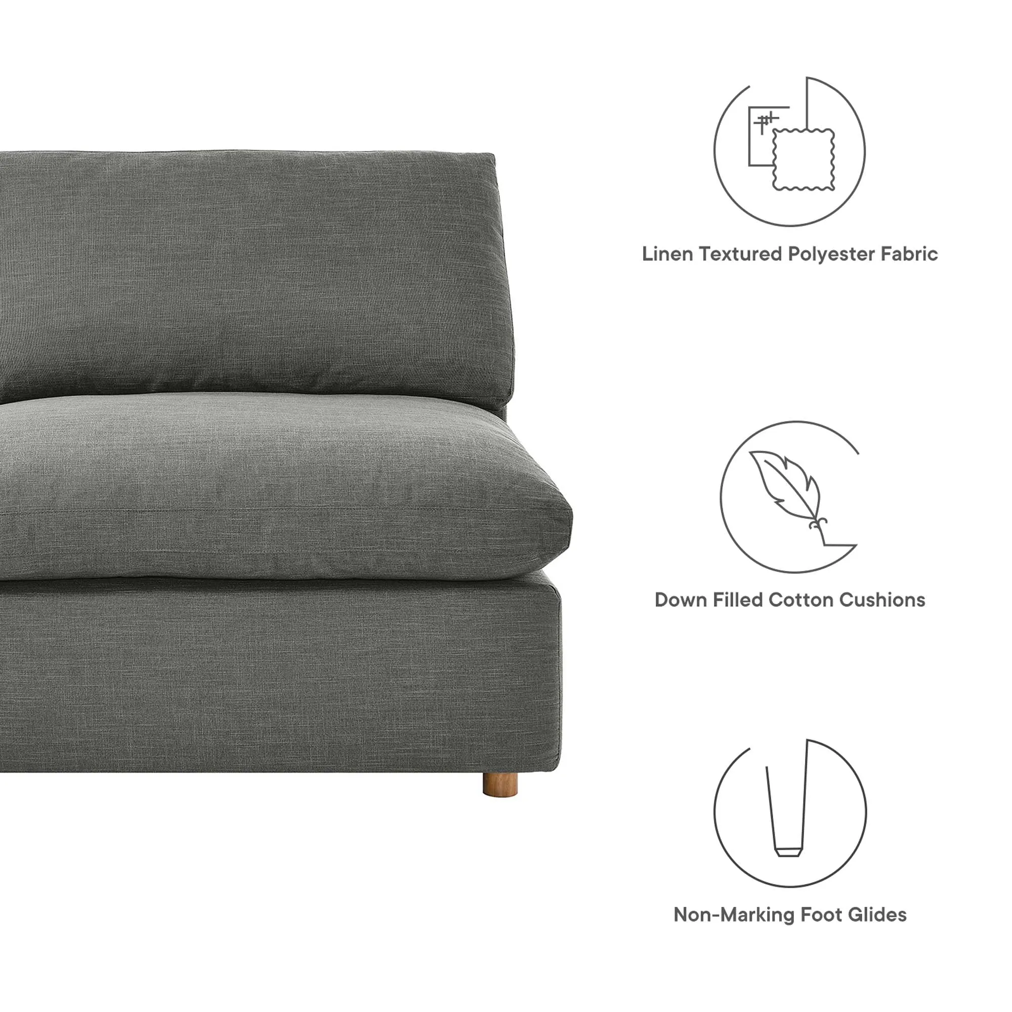 Commix 6-Piece Down Filled Overstuffed Sectional Sofa by Modway