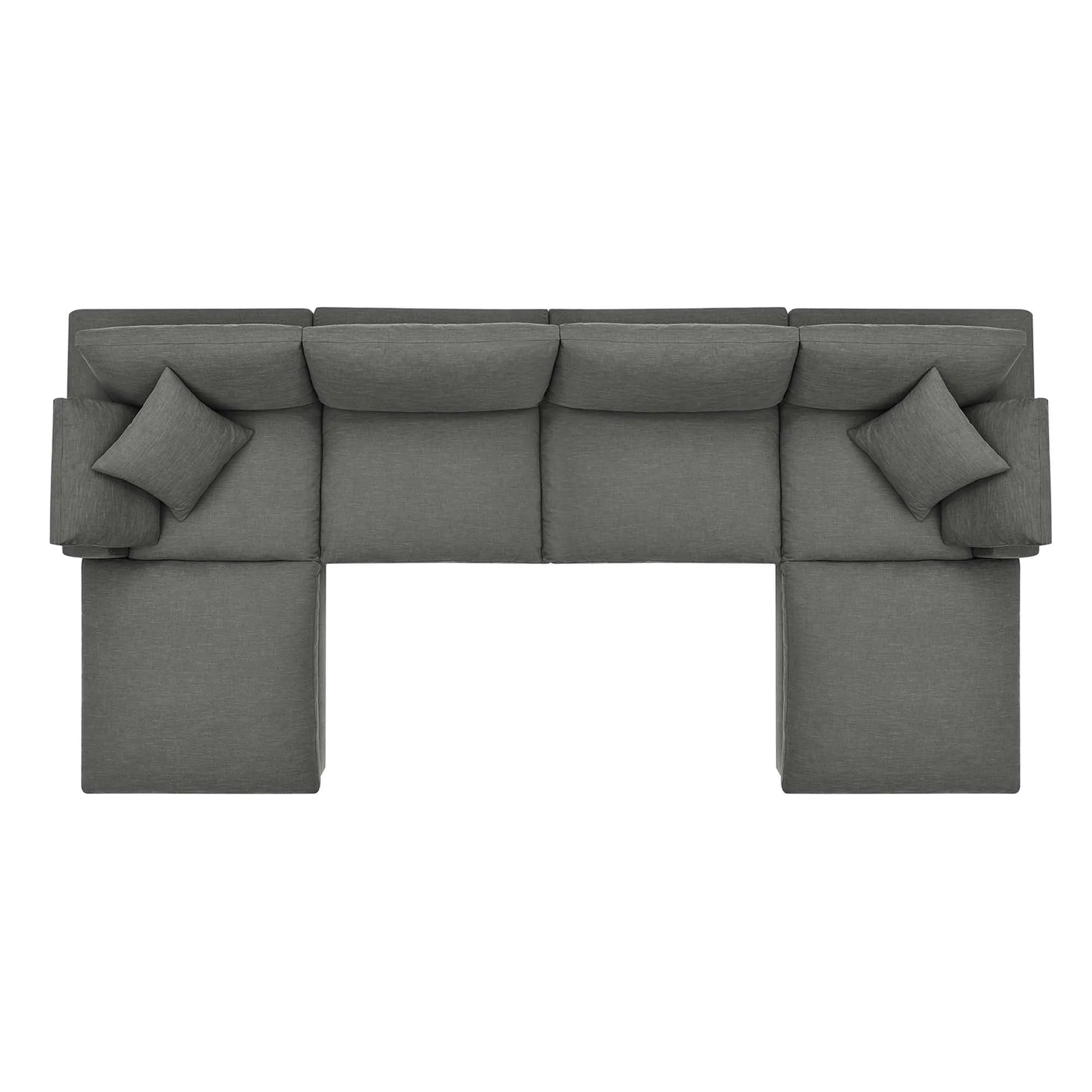 Commix 6-Piece Down Filled Overstuffed Sectional Sofa by Modway