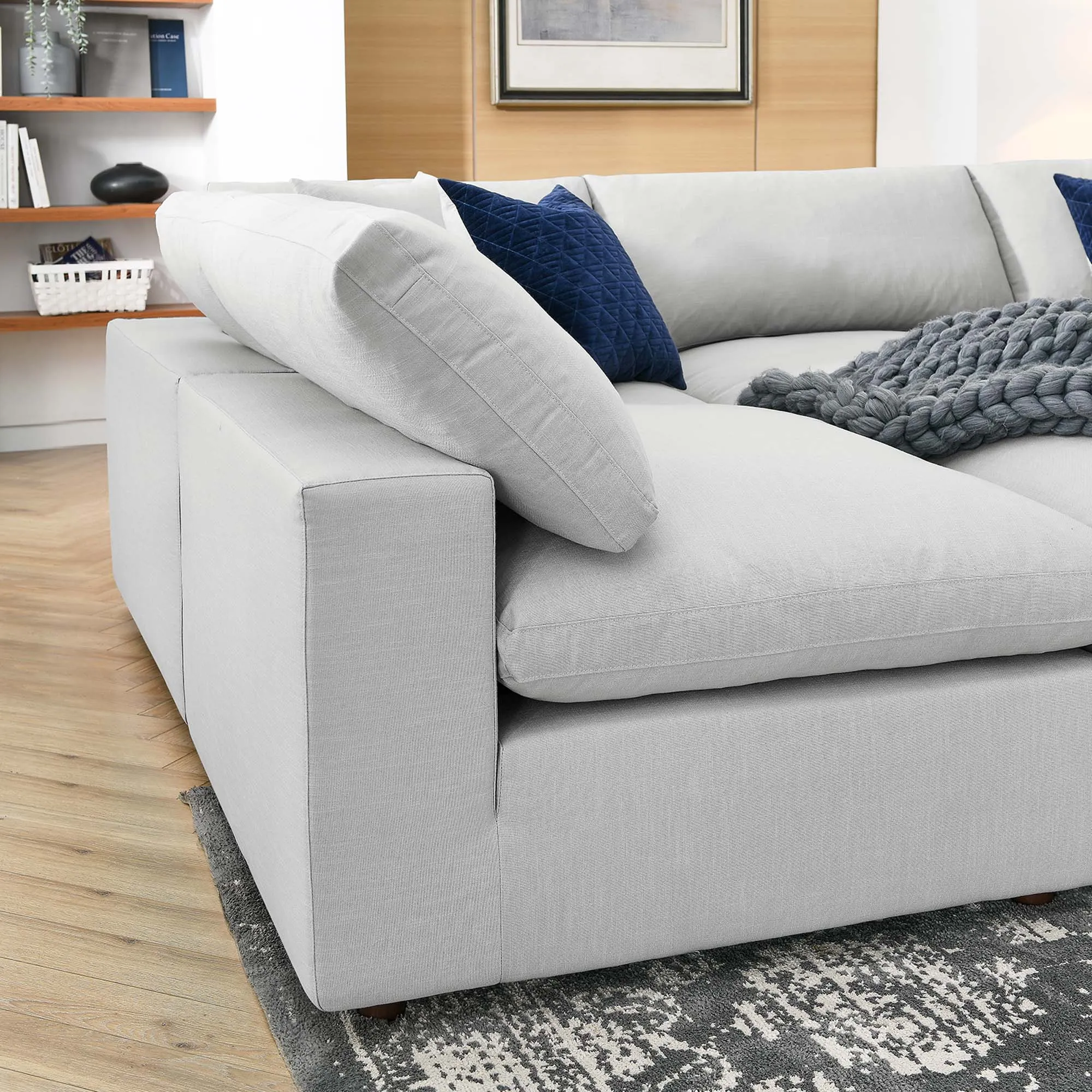 Commix 6-Piece Down Filled Overstuffed Sectional Sofa by Modway