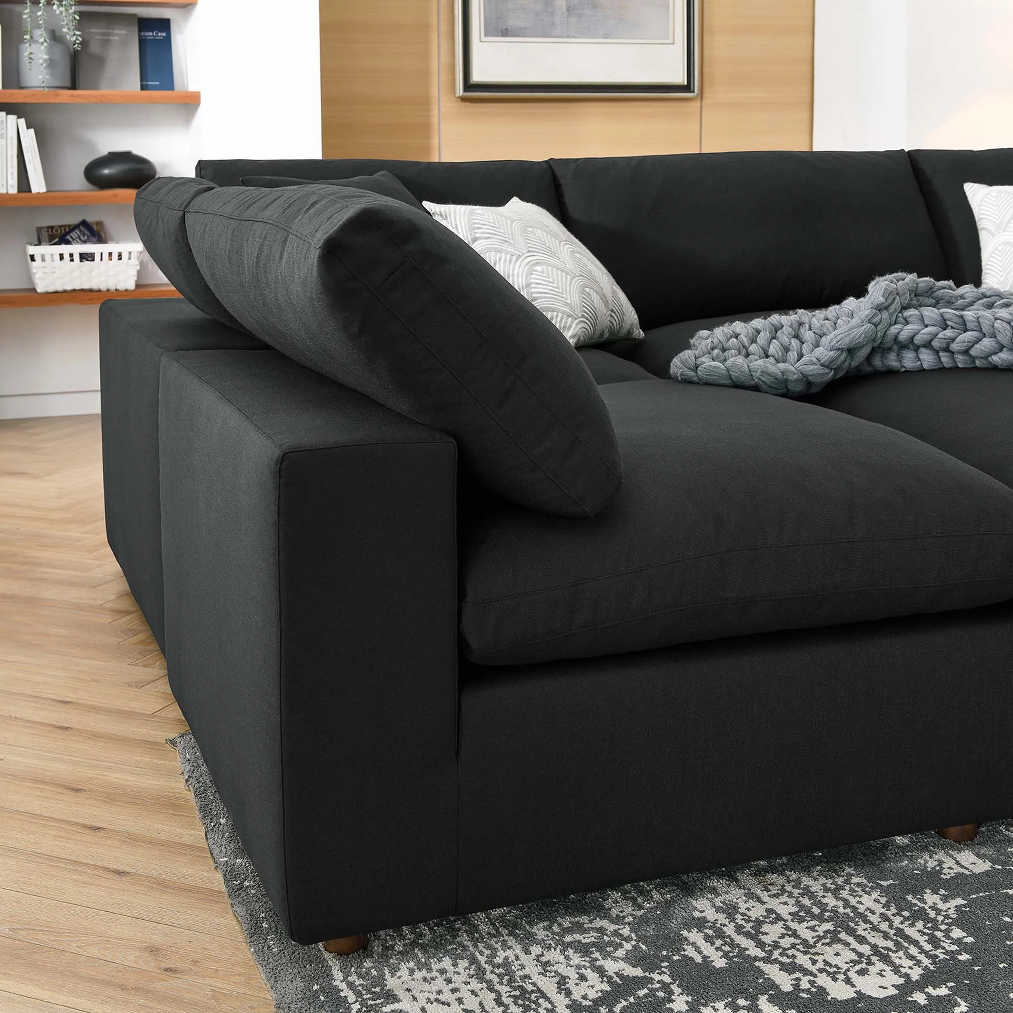 Commix 6-Piece Down Filled Overstuffed Sectional Sofa by Modway