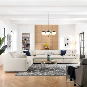 Commix 6 Piece Down Filled Overstuffed Sectional Sofa Set by Modway