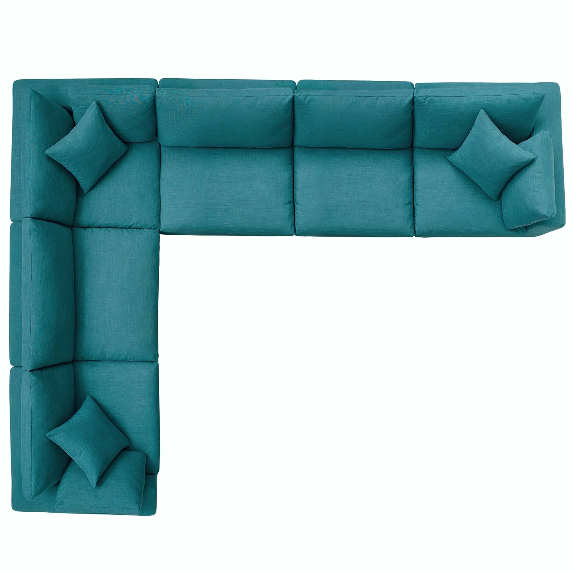 Commix 6 Piece Down Filled Overstuffed Sectional Sofa Set by Modway