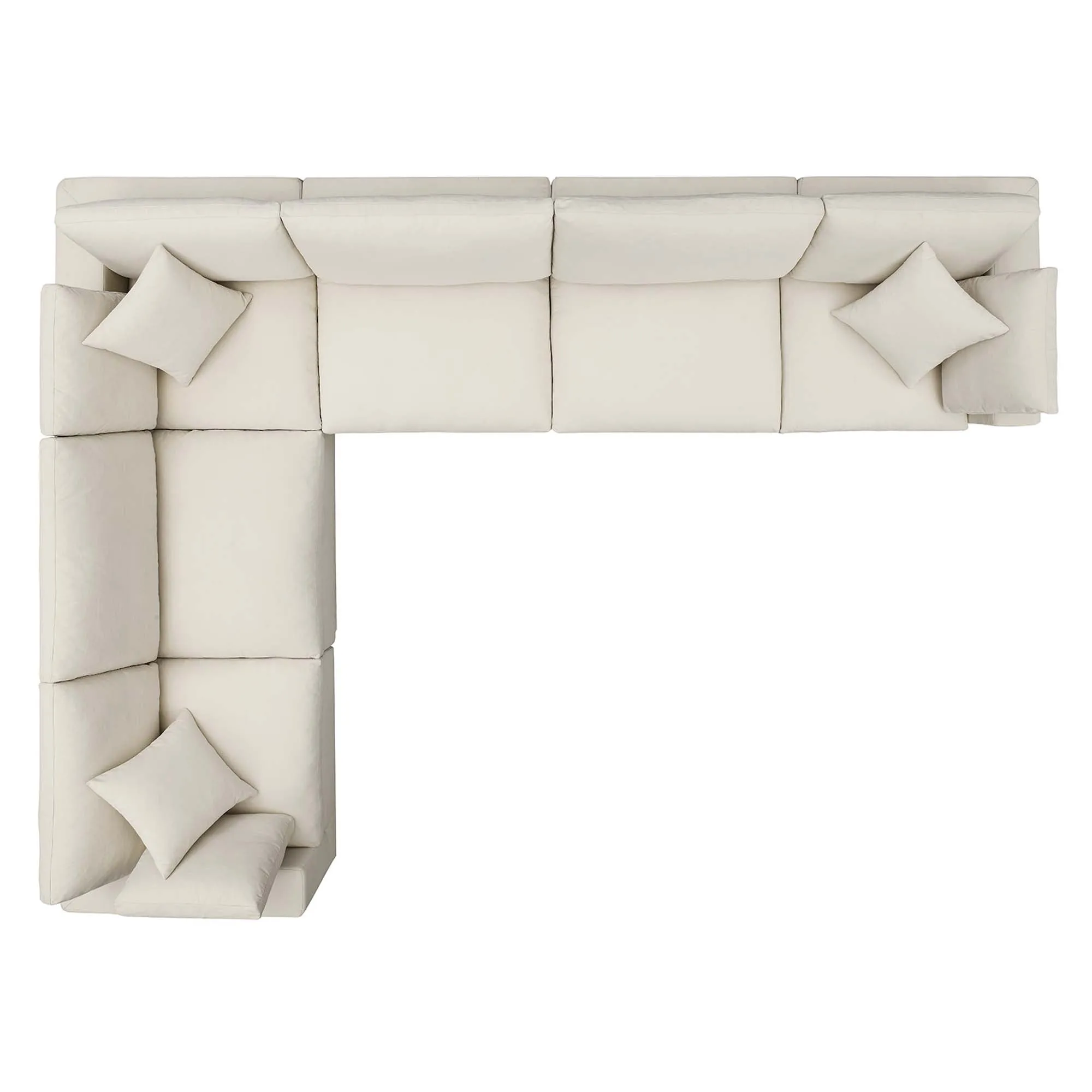 Commix 6 Piece Down Filled Overstuffed Sectional Sofa Set by Modway
