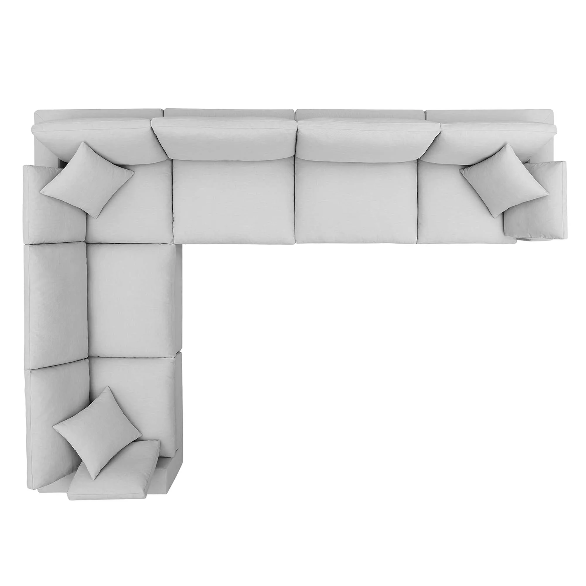 Commix 6 Piece Down Filled Overstuffed Sectional Sofa Set by Modway