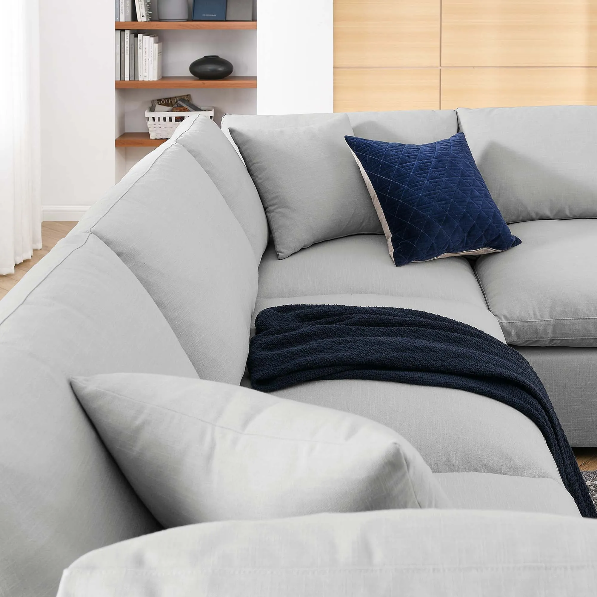 Commix 6 Piece Down Filled Overstuffed Sectional Sofa Set by Modway