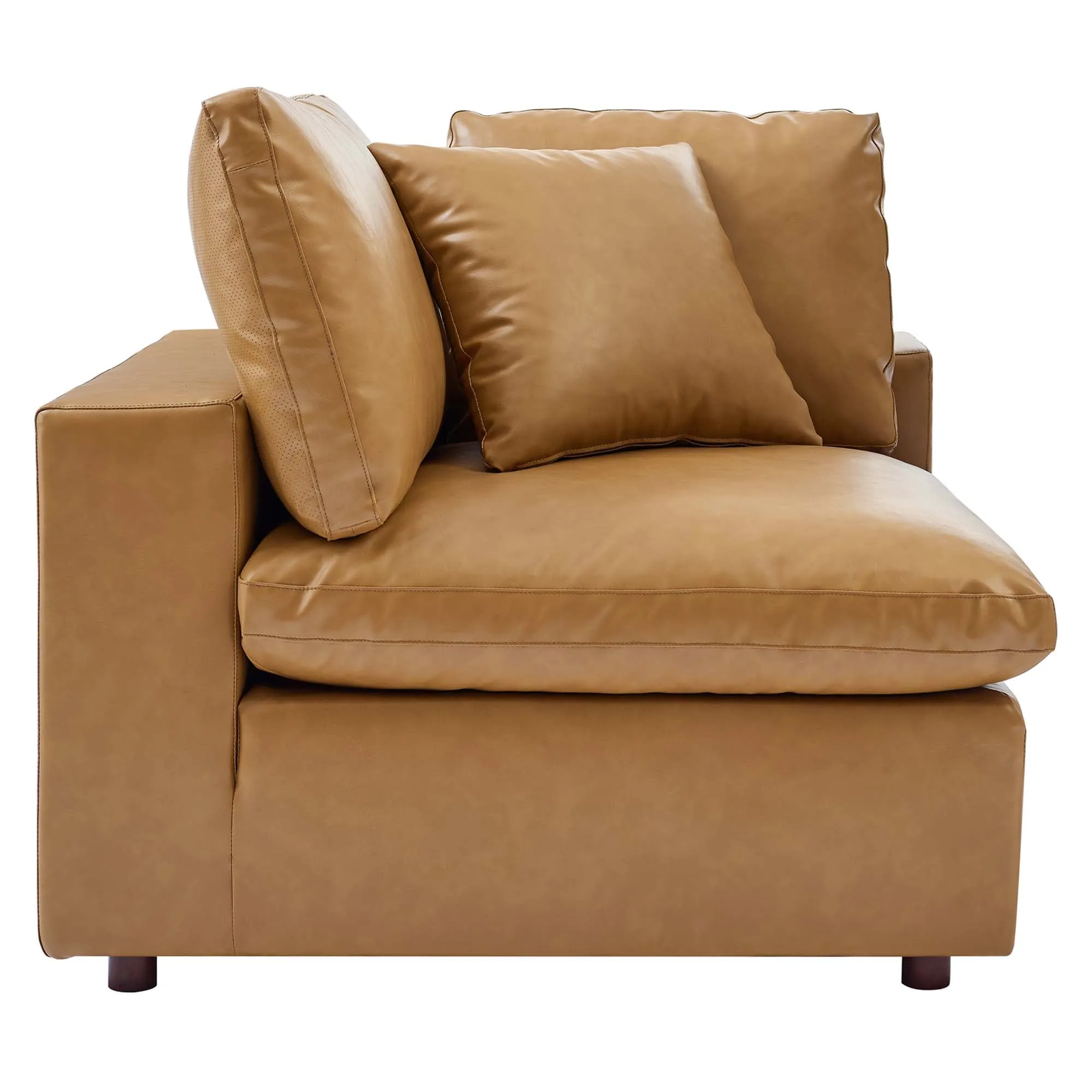 Commix 6-Piece Down Filled Overstuffed Vegan Leather Sectional Sofa by Modway